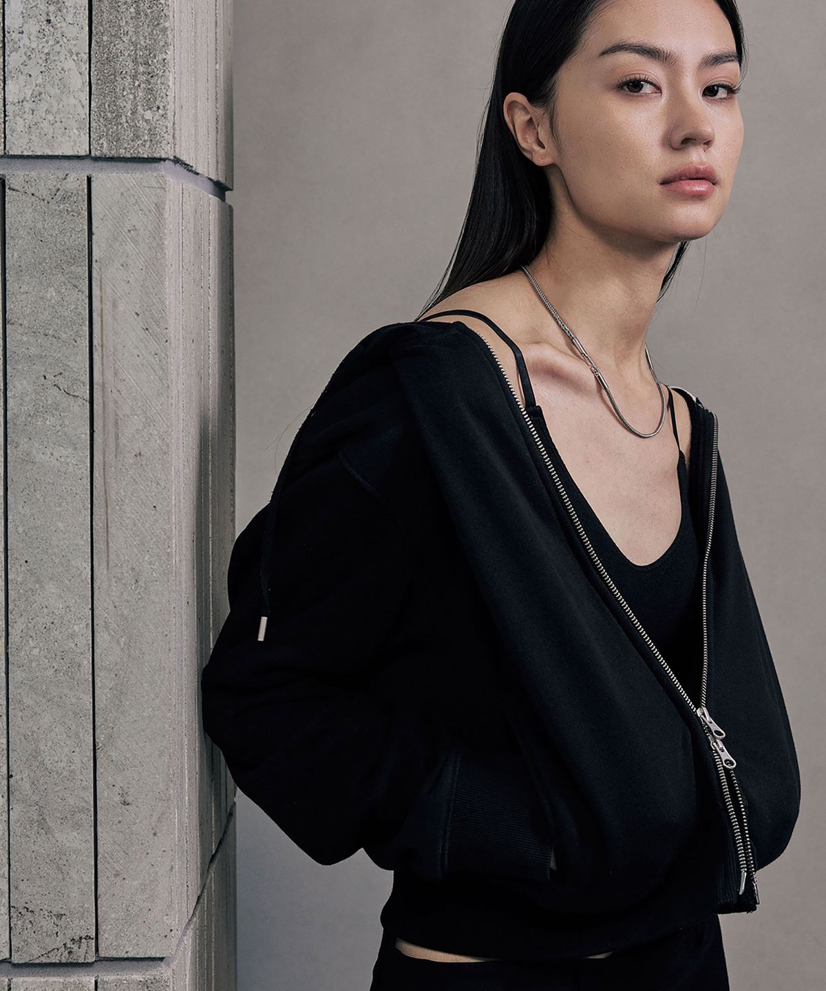그라스마티네(GRASSE MATINEE) Pipe Cube chain Necklace