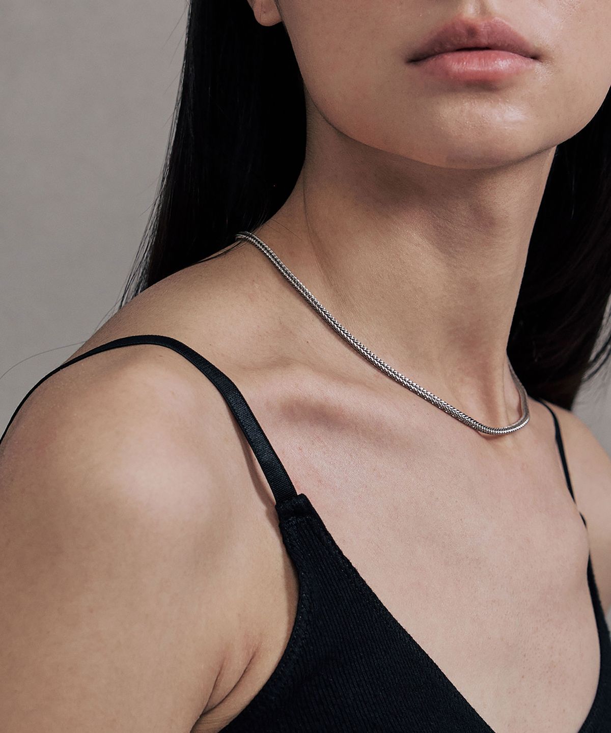 그라스마티네(GRASSE MATINEE) Pipe Cube chain Necklace