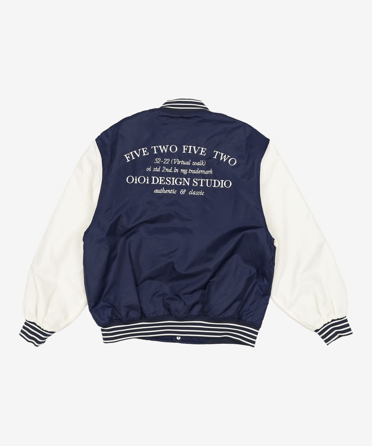 오아이오아이 컬렉션(OIOI COLLECTION) SERIF LOGO STADIUM JACKET [NAVY] L