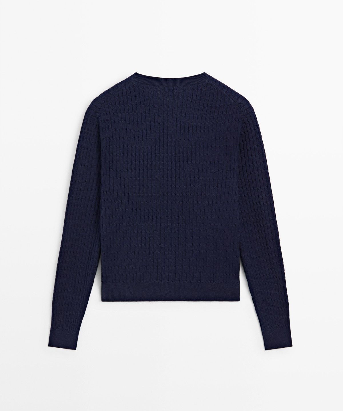마시모두띠(MASSIMO DUTTI) 100% 코튼 꽈배기 니트 가디건