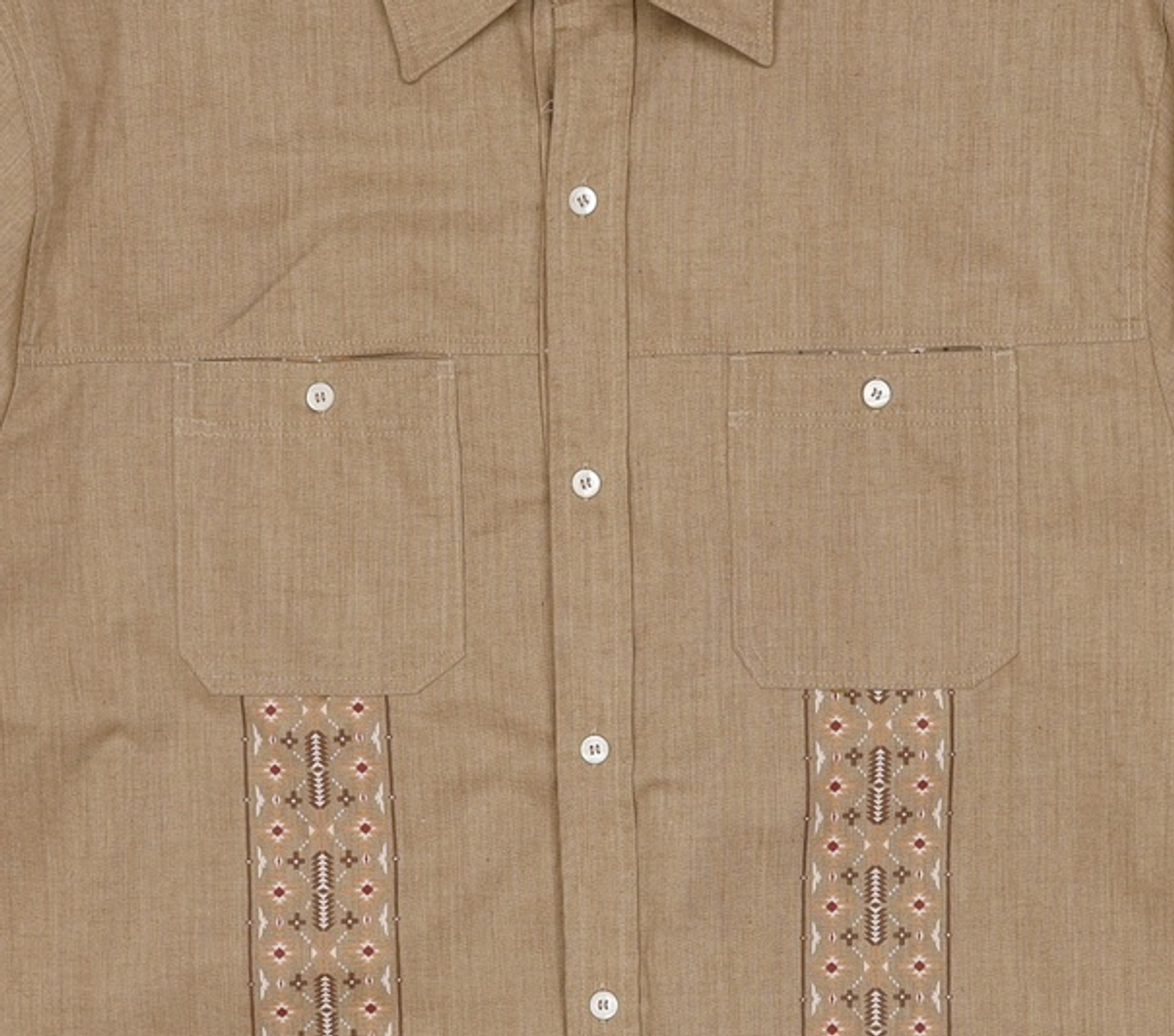 오가프(OGARP) Navaho Pringting Long Sleeve Shirt Beige 3