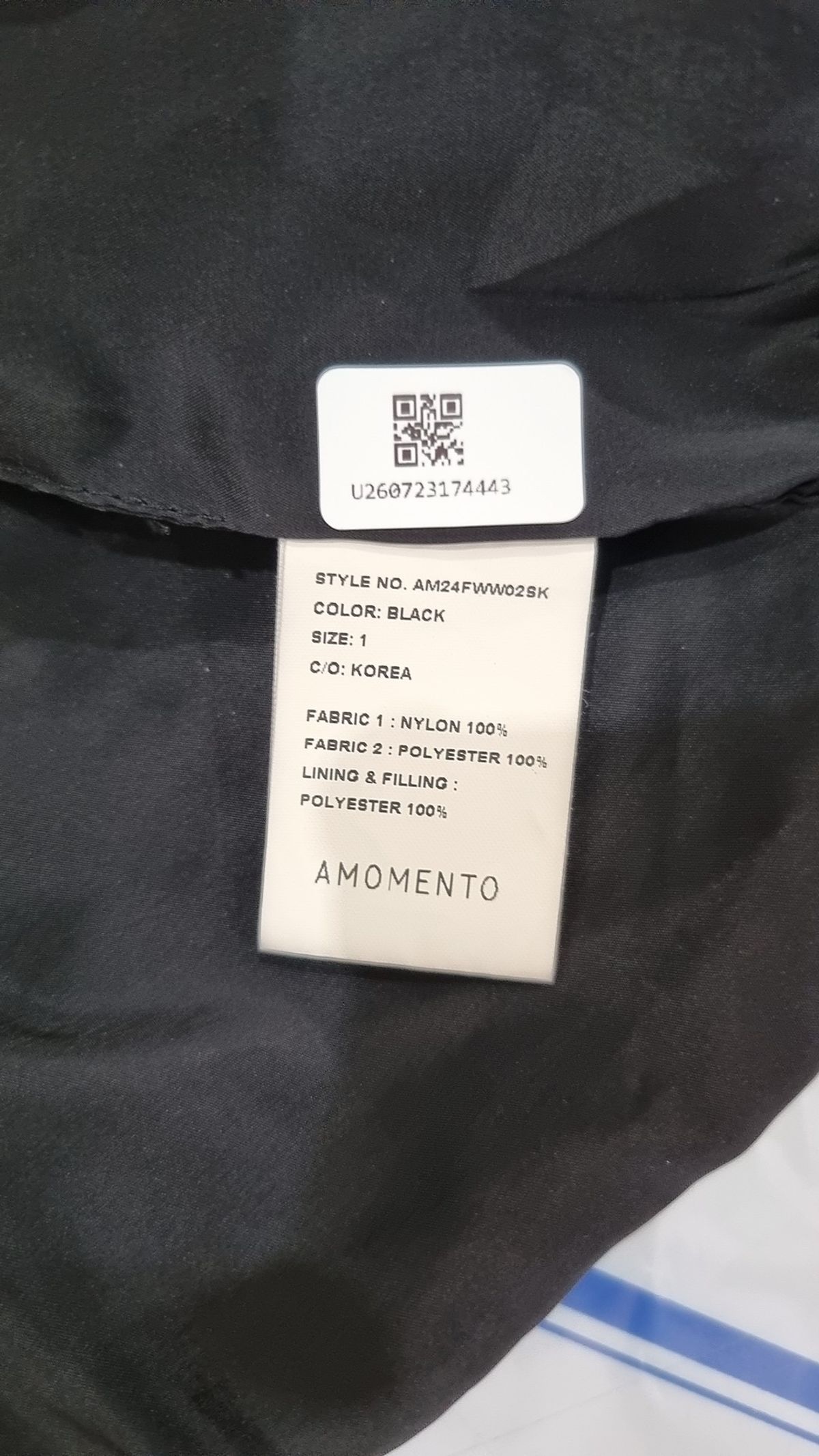 아모멘토(AMOMENTO) NYLON SHIRRING MINI SKIRT & TOP_BLACK 1