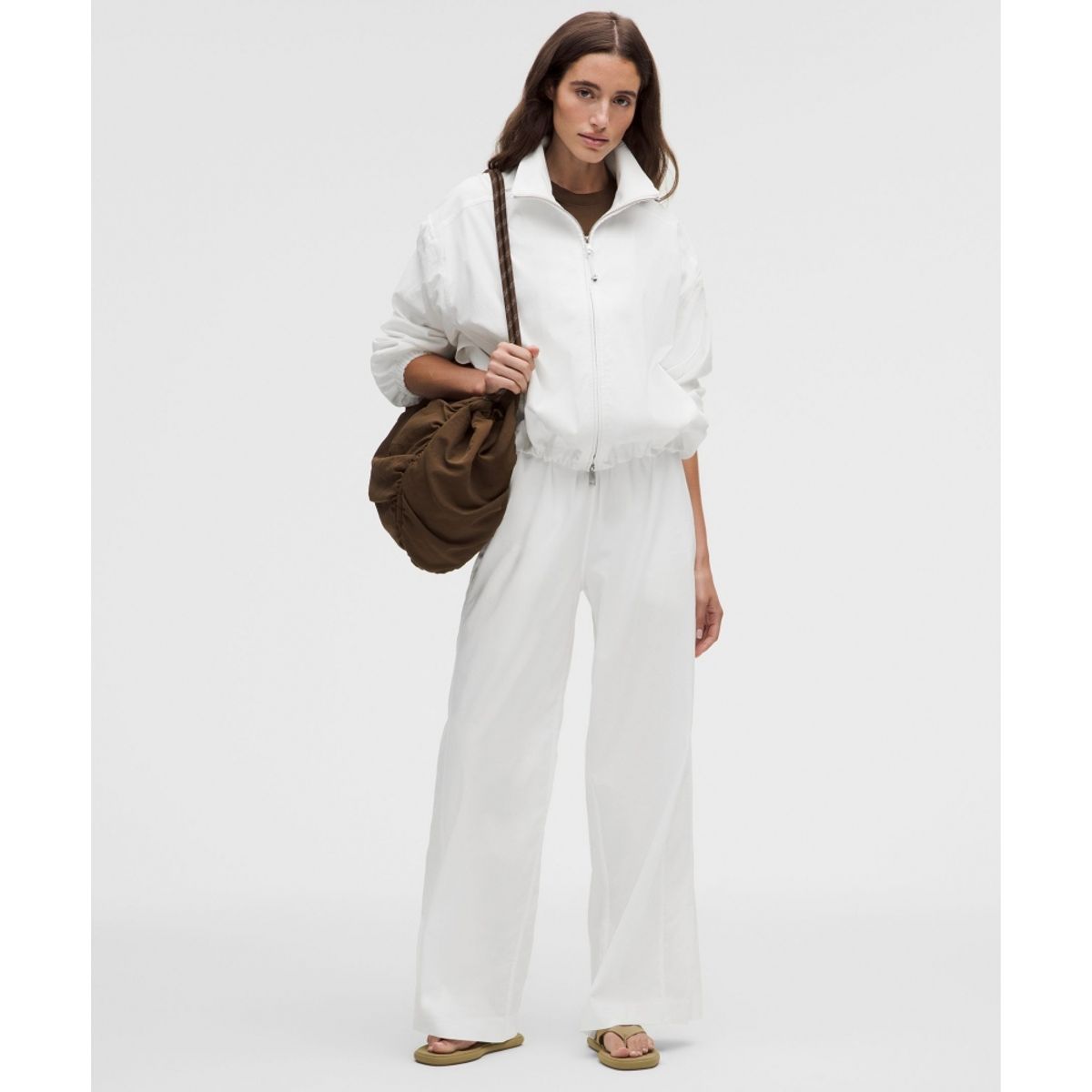 룰루레몬(LULULEMON) LuluLinen 퍼넬넥 재킷  WHT