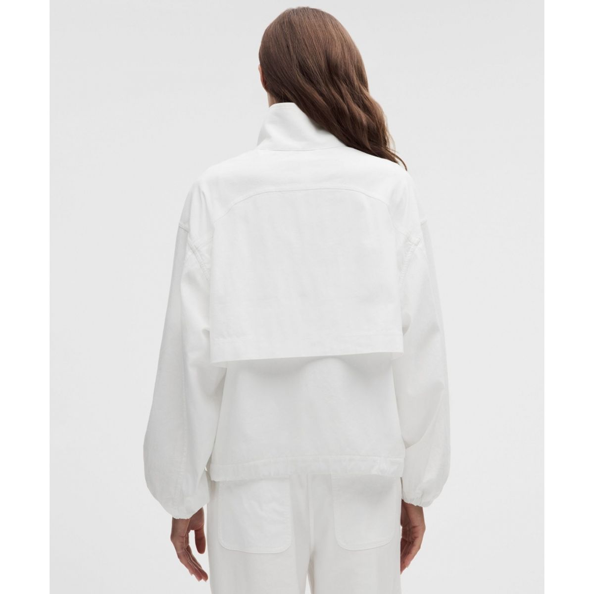 룰루레몬(LULULEMON) LuluLinen 퍼넬넥 재킷  WHT