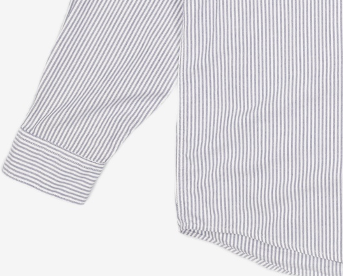 프리즘웍스(FRIZMWORKS) STRIPE COTTON RELAXED SHIRT _ BLUE L