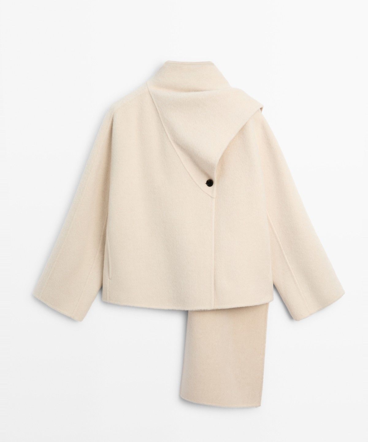 마시모두띠(MASSIMO DUTTI) 스카프 디테일 쇼트 코트