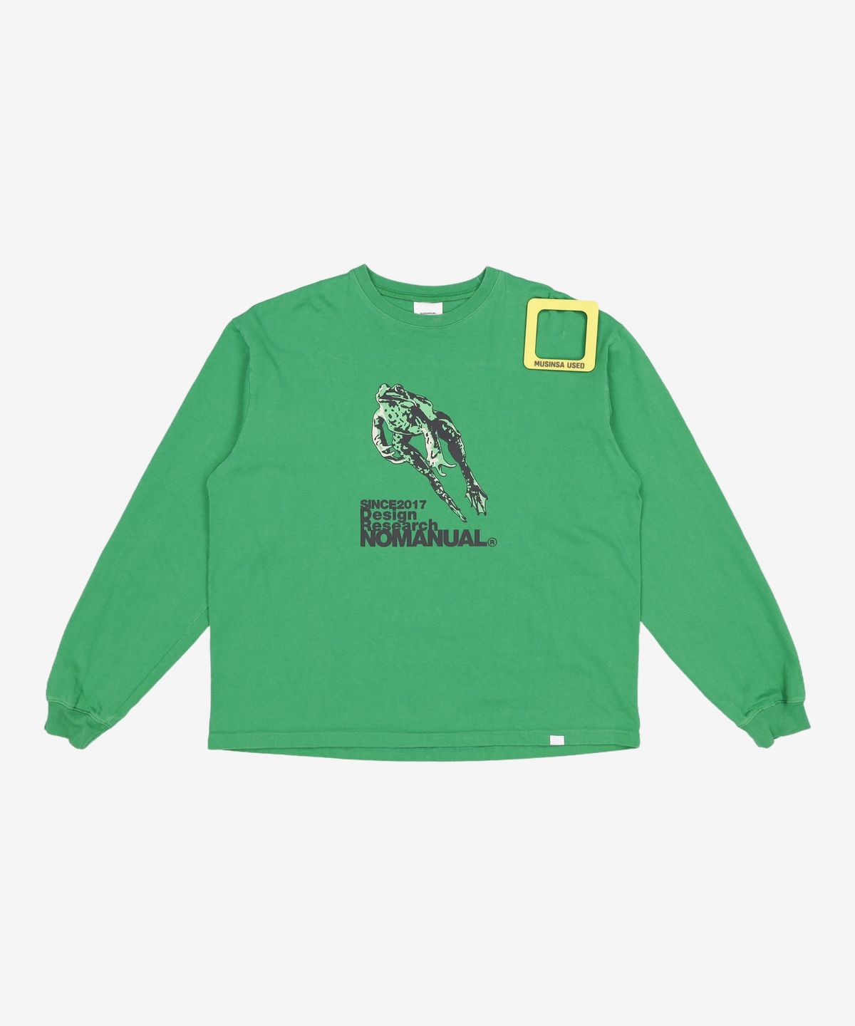 노매뉴얼(NOMANUAL) FROG LONG SLEEVE TEE - BLACK L