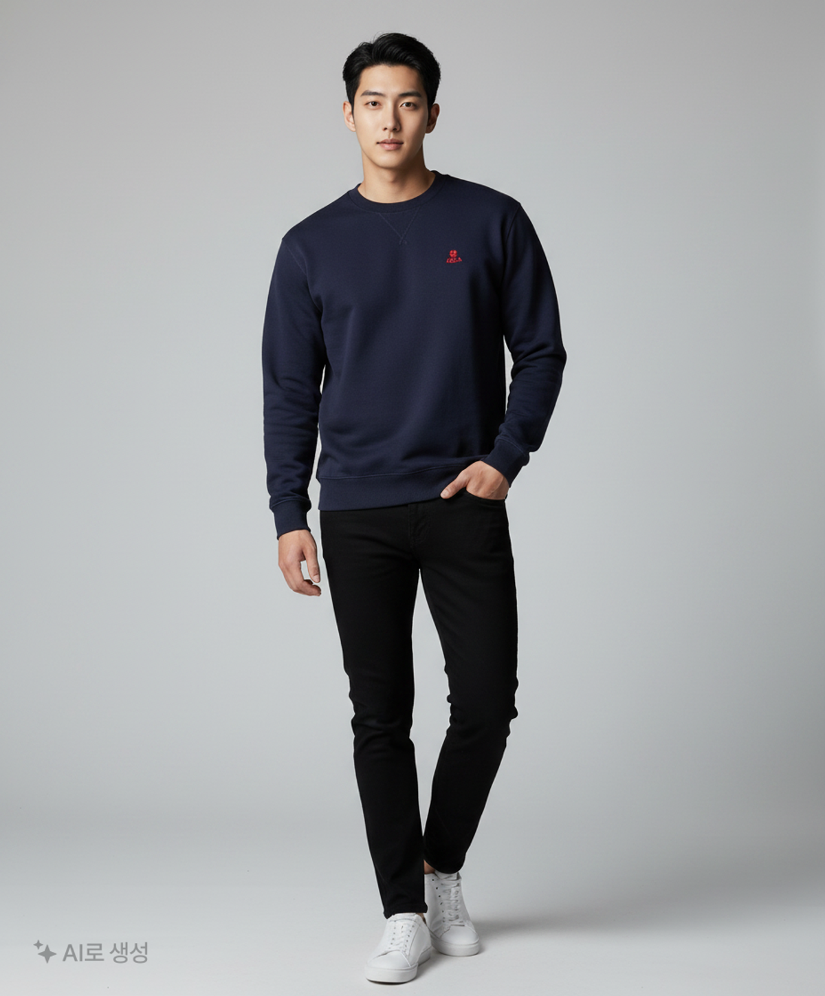 에이카화이트(AECA) EVERYDAY AECA CLOVER SWEAT SHIRTS-MELANGE OATMEAL M