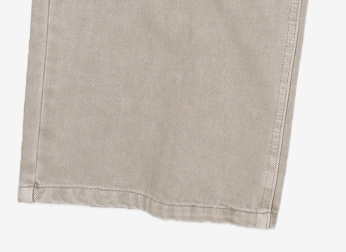 넌블랭크(NONBLANK) 다잉 데님 팬츠_GREYISH KHAKI L