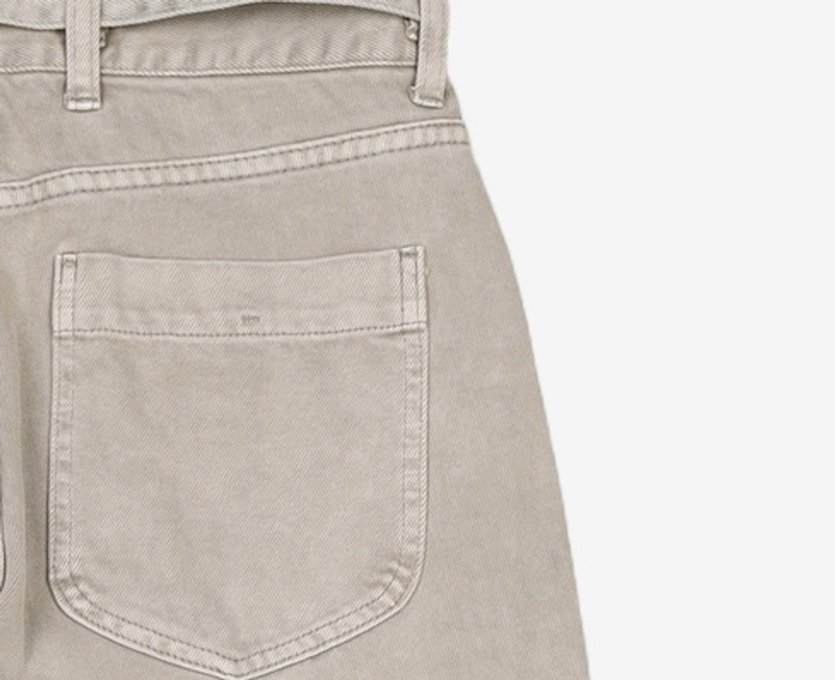 넌블랭크(NONBLANK) 다잉 데님 팬츠_GREYISH KHAKI L