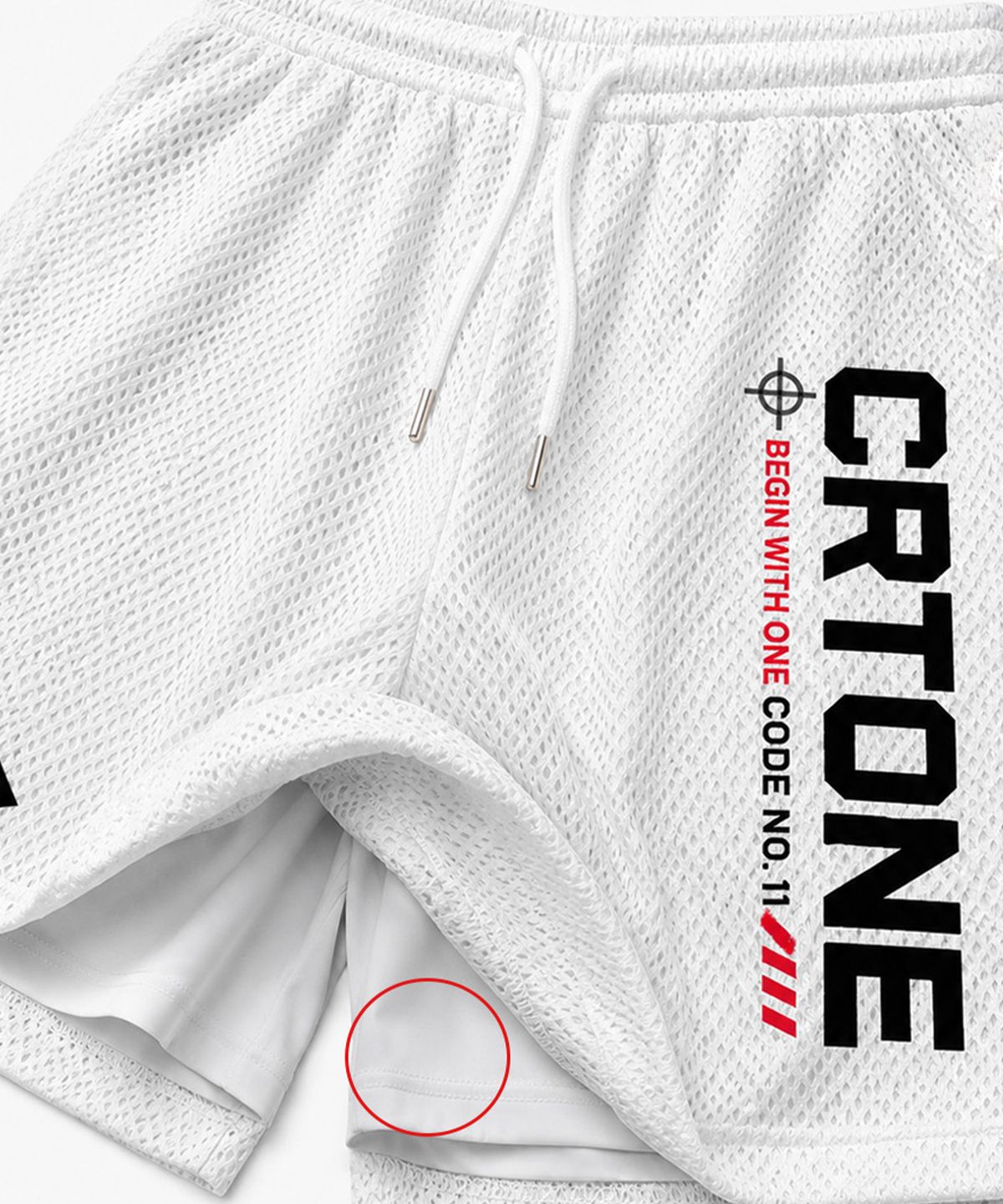 씨알티원(CRTONE) CRTONE 메쉬 5부 팬츠