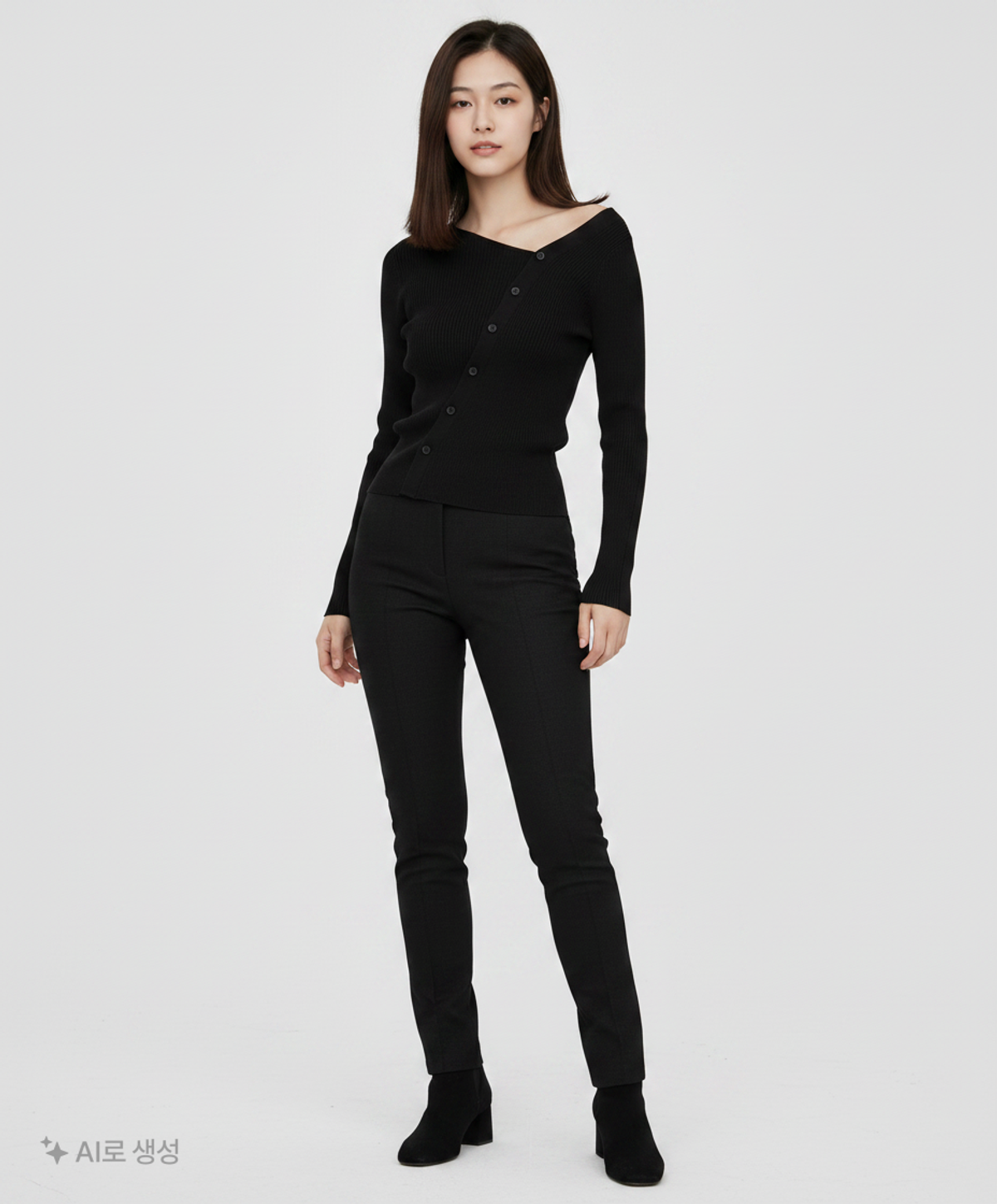 다이애그널(DIAGONAL) ONE OFF SHOULDER KNIT (ivory) S