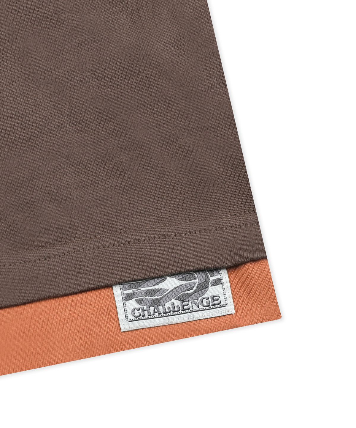 엑스톤즈(XTONZ) XTT166 롤업 레이어드 크롭 롱슬리브 (BROWN)