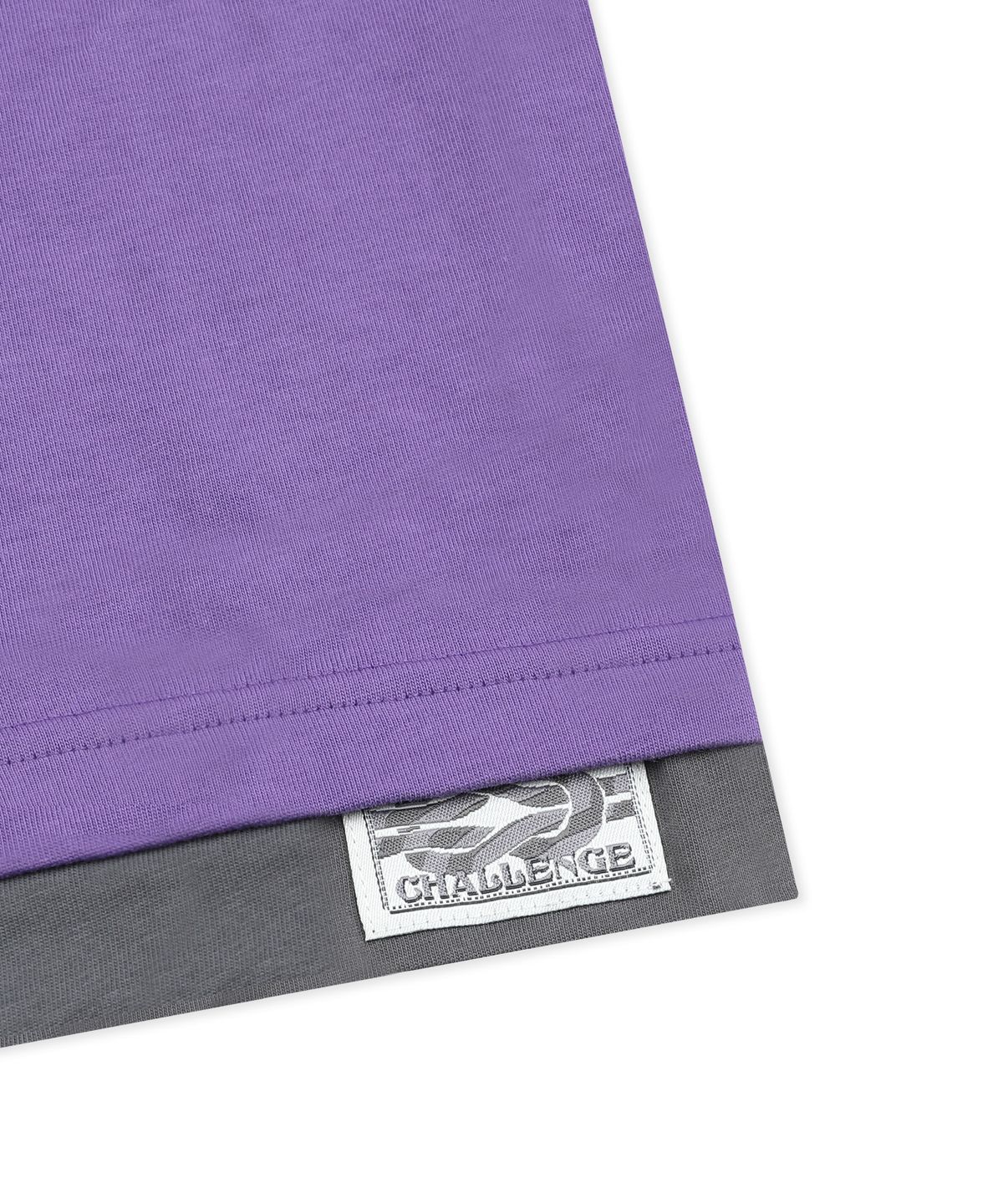엑스톤즈(XTONZ) XTT166 롤업 레이어드 크롭 롱슬리브 (PURPLE)