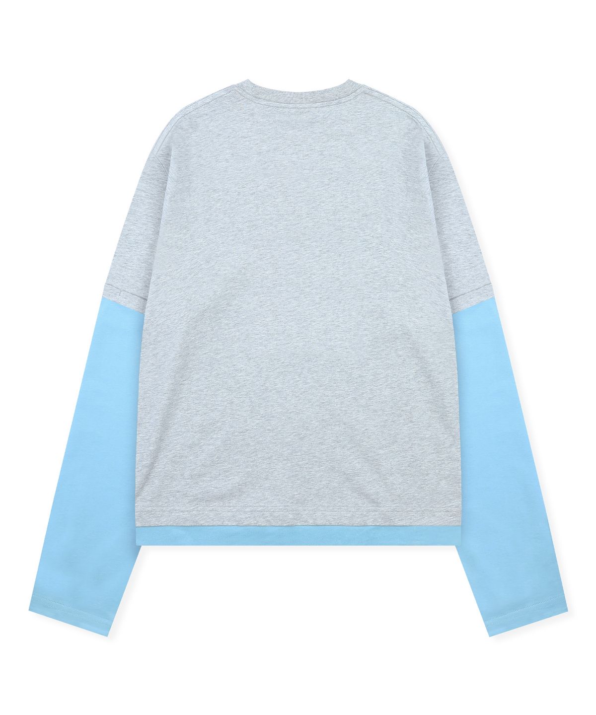 엑스톤즈(XTONZ) XTT166 롤업 레이어드 크롭 롱슬리브 (GRAY)