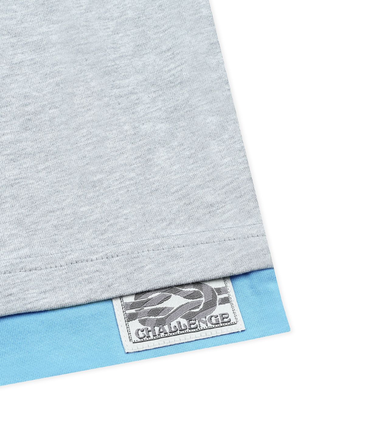 엑스톤즈(XTONZ) XTT166 롤업 레이어드 크롭 롱슬리브 (GRAY)