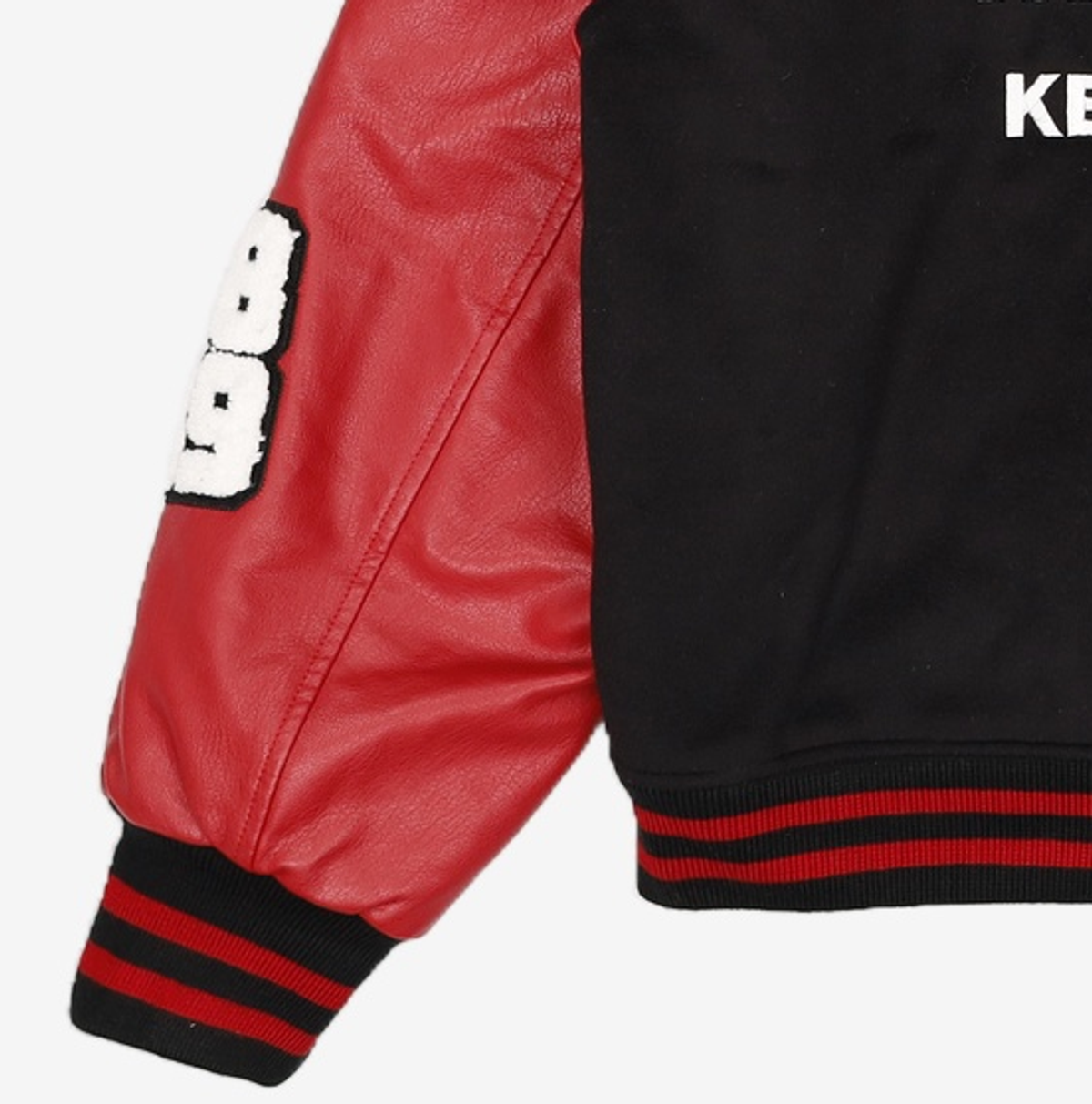 큐티에잇 가먼츠(QT8 GARMENTS) MH Rough Bear Varsity Jacket (Red) XL