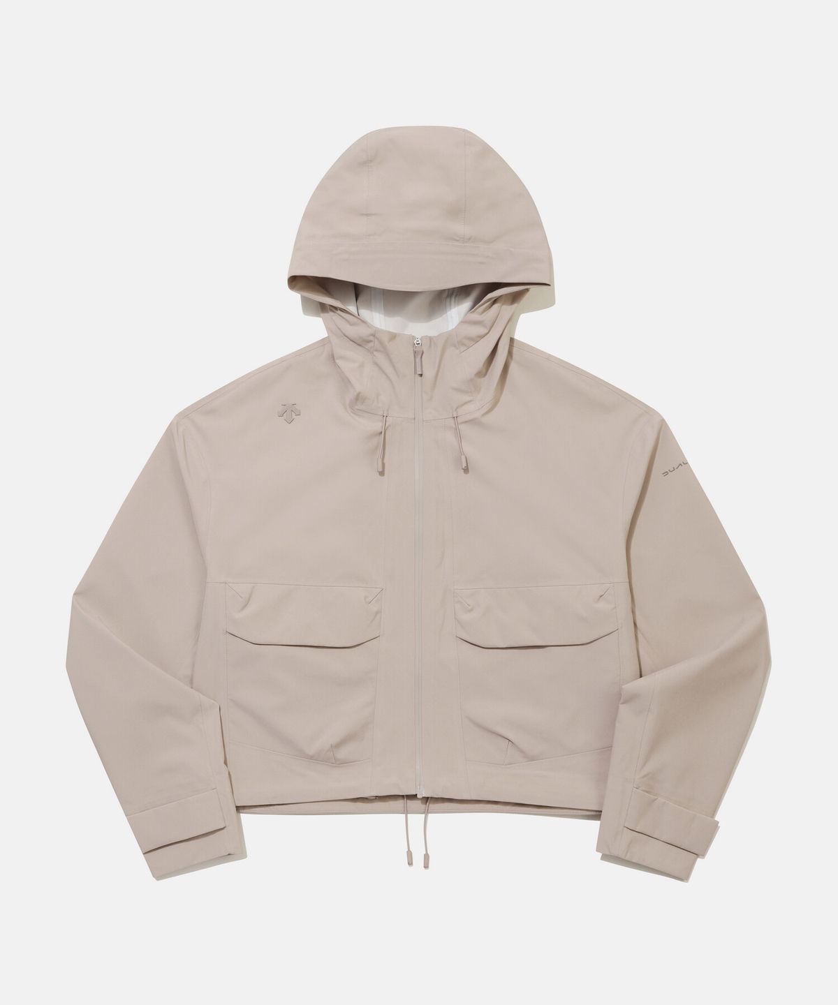 데상트(DESCENTE) 여성 레인블락 3LAYER 아웃포켓 자켓 베이지 SR322DJK82