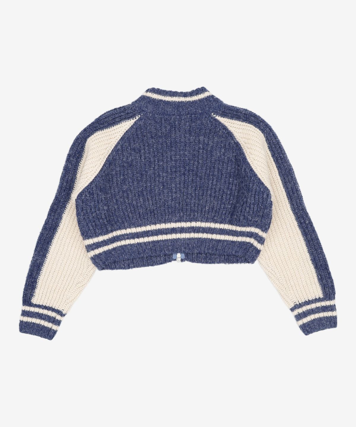어반드레스(AVANDRESS) Block Raglan Knit Zip-up NAVY FREE