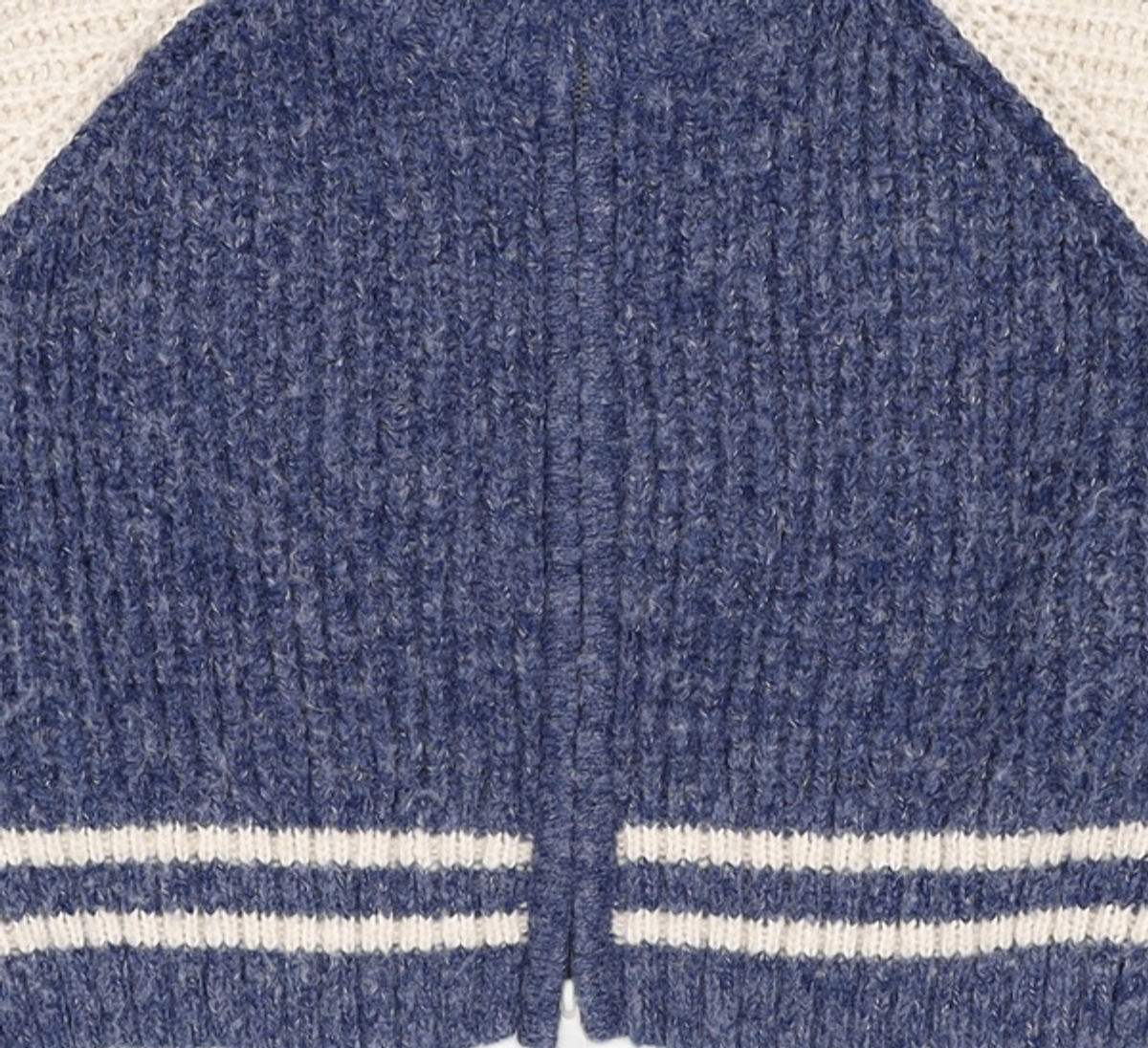 어반드레스(AVANDRESS) Block Raglan Knit Zip-up NAVY FREE