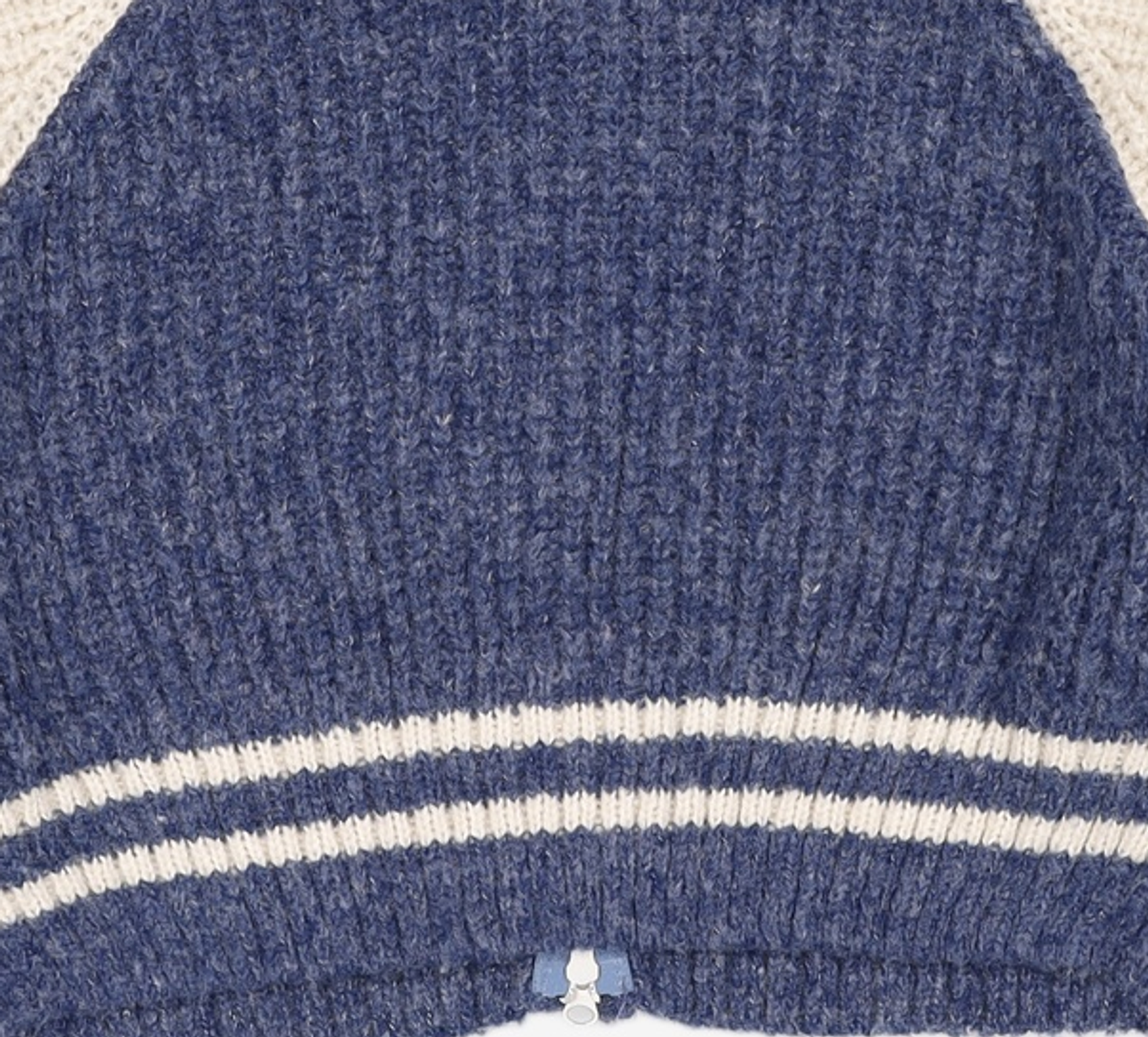 어반드레스(AVANDRESS) Block Raglan Knit Zip-up NAVY FREE
