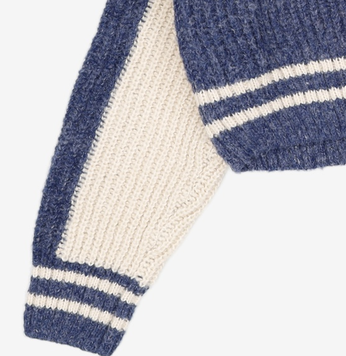 어반드레스(AVANDRESS) Block Raglan Knit Zip-up NAVY FREE
