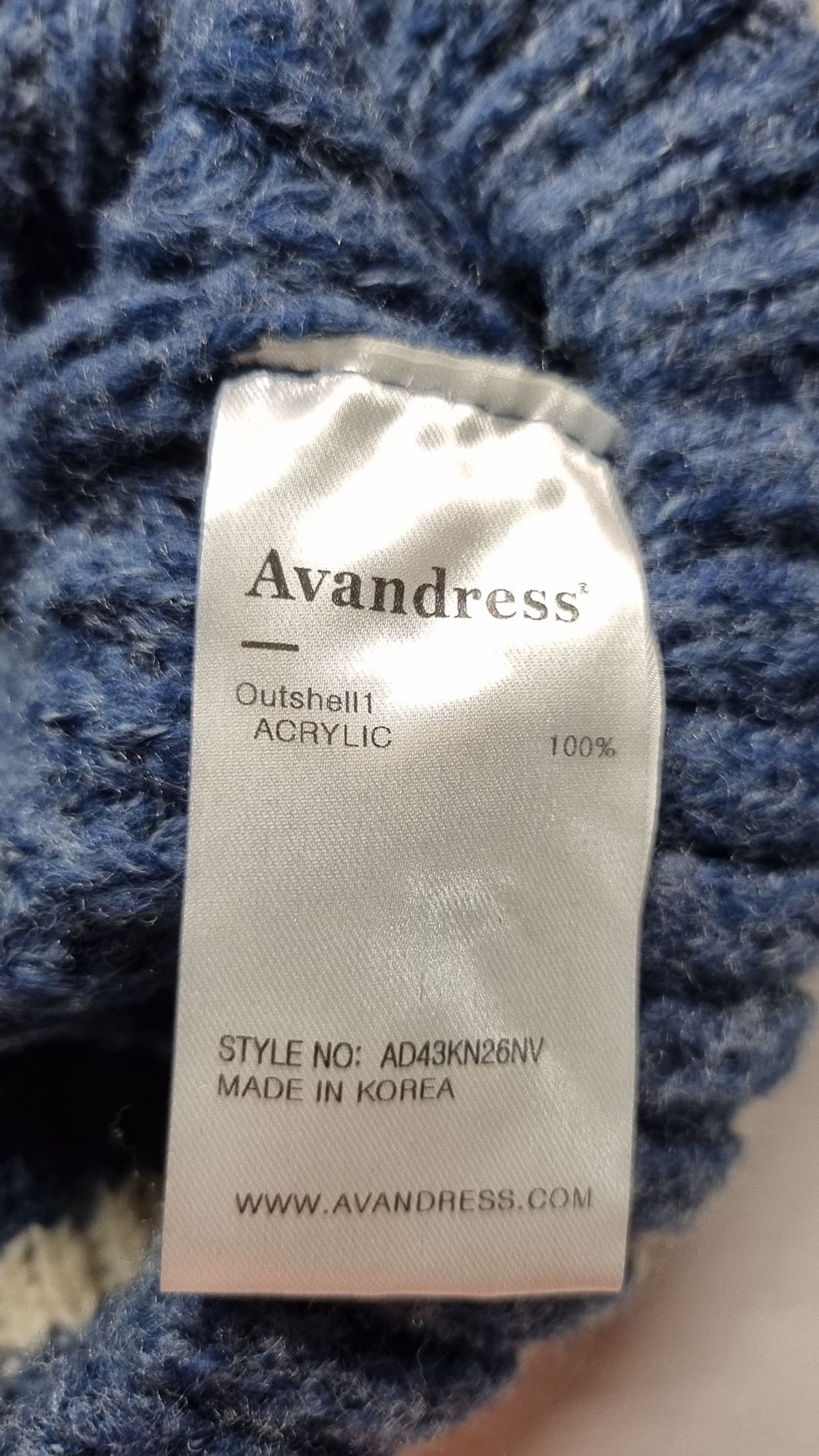 어반드레스(AVANDRESS) Block Raglan Knit Zip-up NAVY FREE