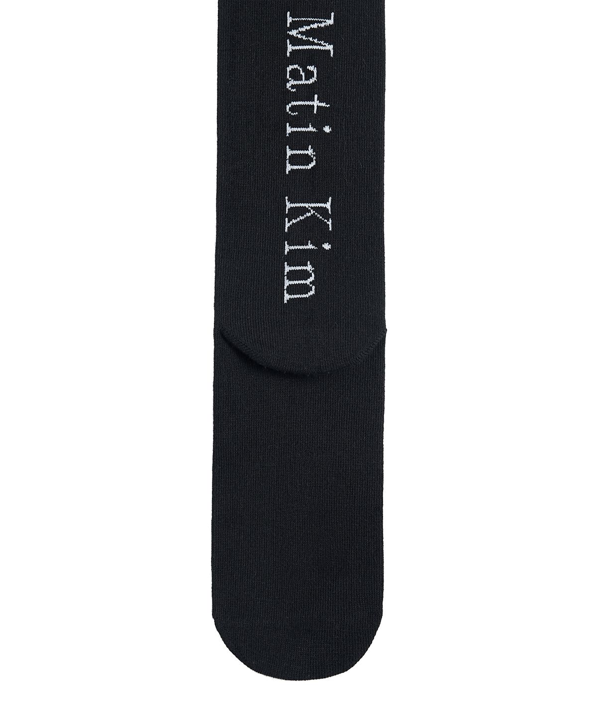 마뗑킴(MATIN KIM) LOOSE-FIT LOGO KNEE SOCKS IN BLACK