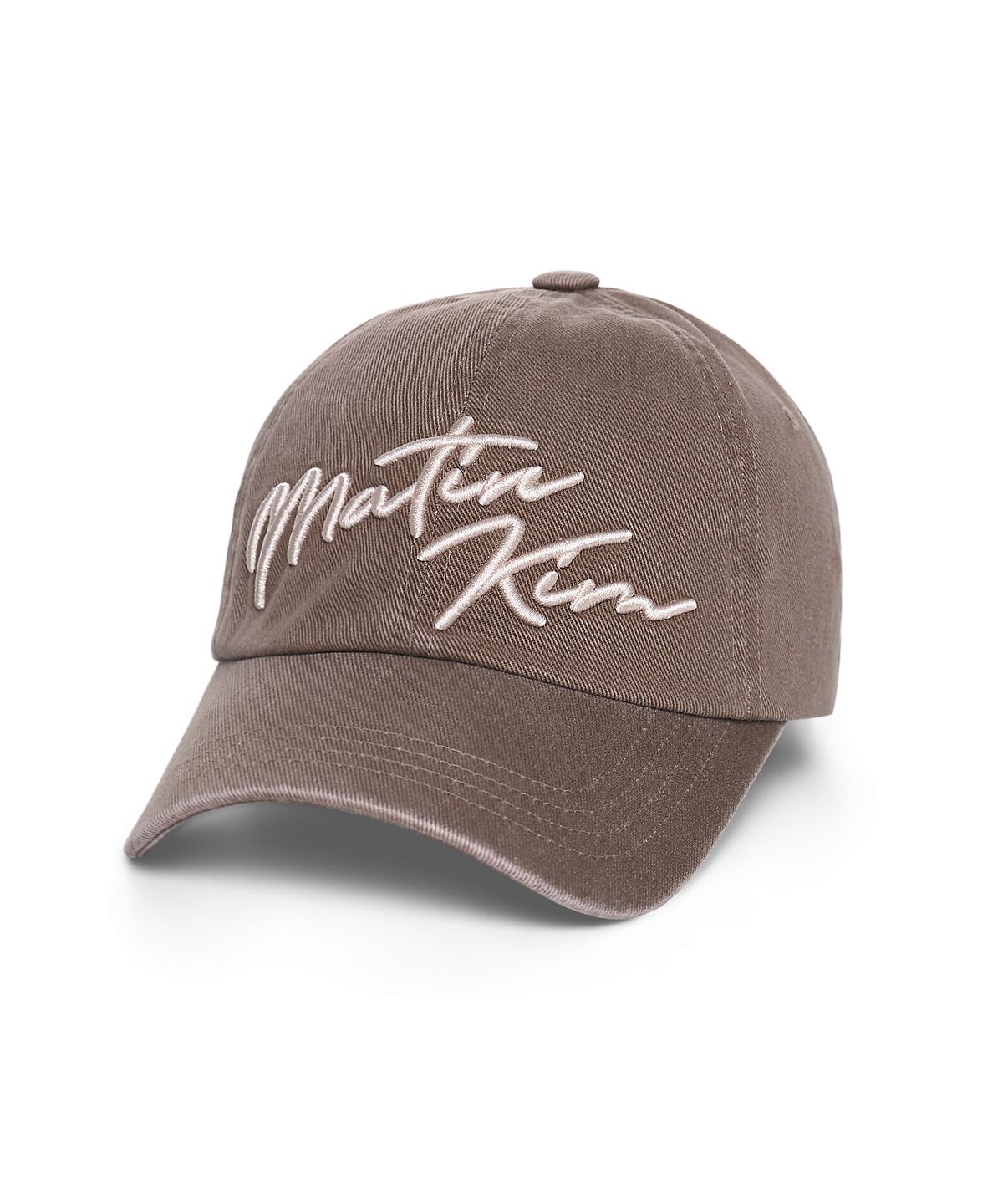 마뗑킴(MATIN KIM) LOGO SCRIPT BALL CAP IN BROWN