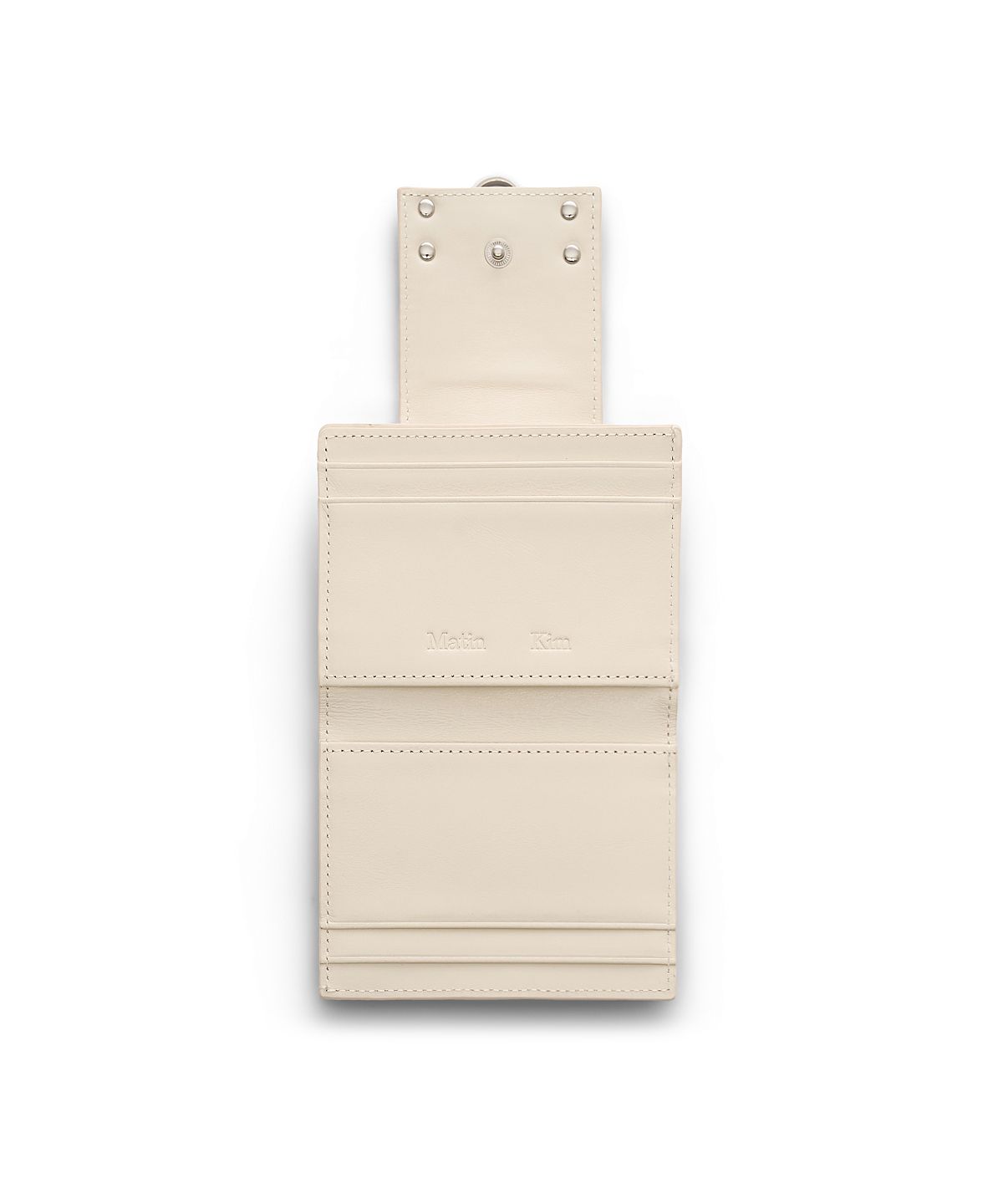 마뗑킴(MATIN KIM) MATIN ARCH RING FLAP WALLET IN LIGHT BEIGE