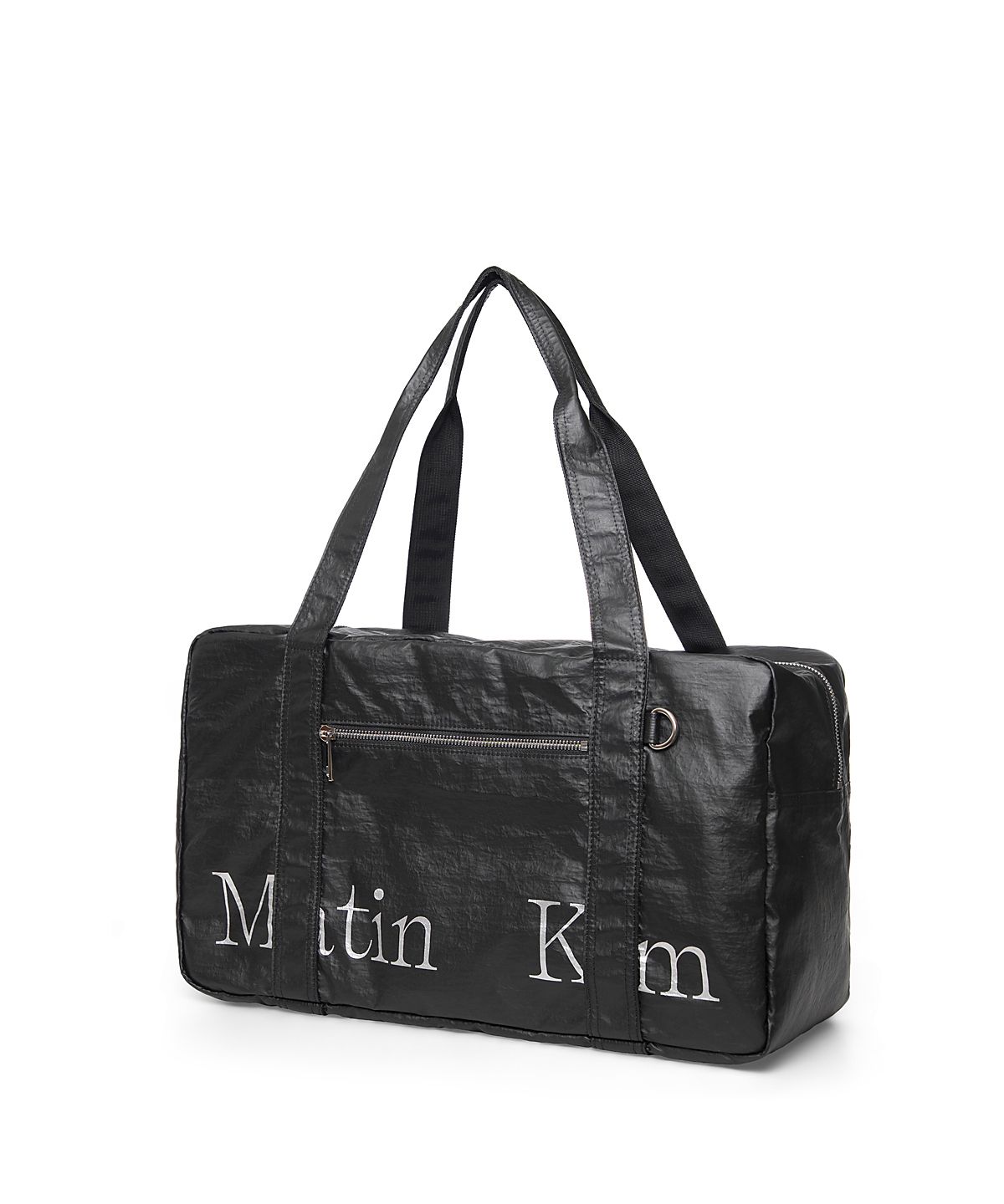 마뗑킴(MATIN KIM) MATIN UTILITY SQUARE DUFFEL BAG IN BLACK