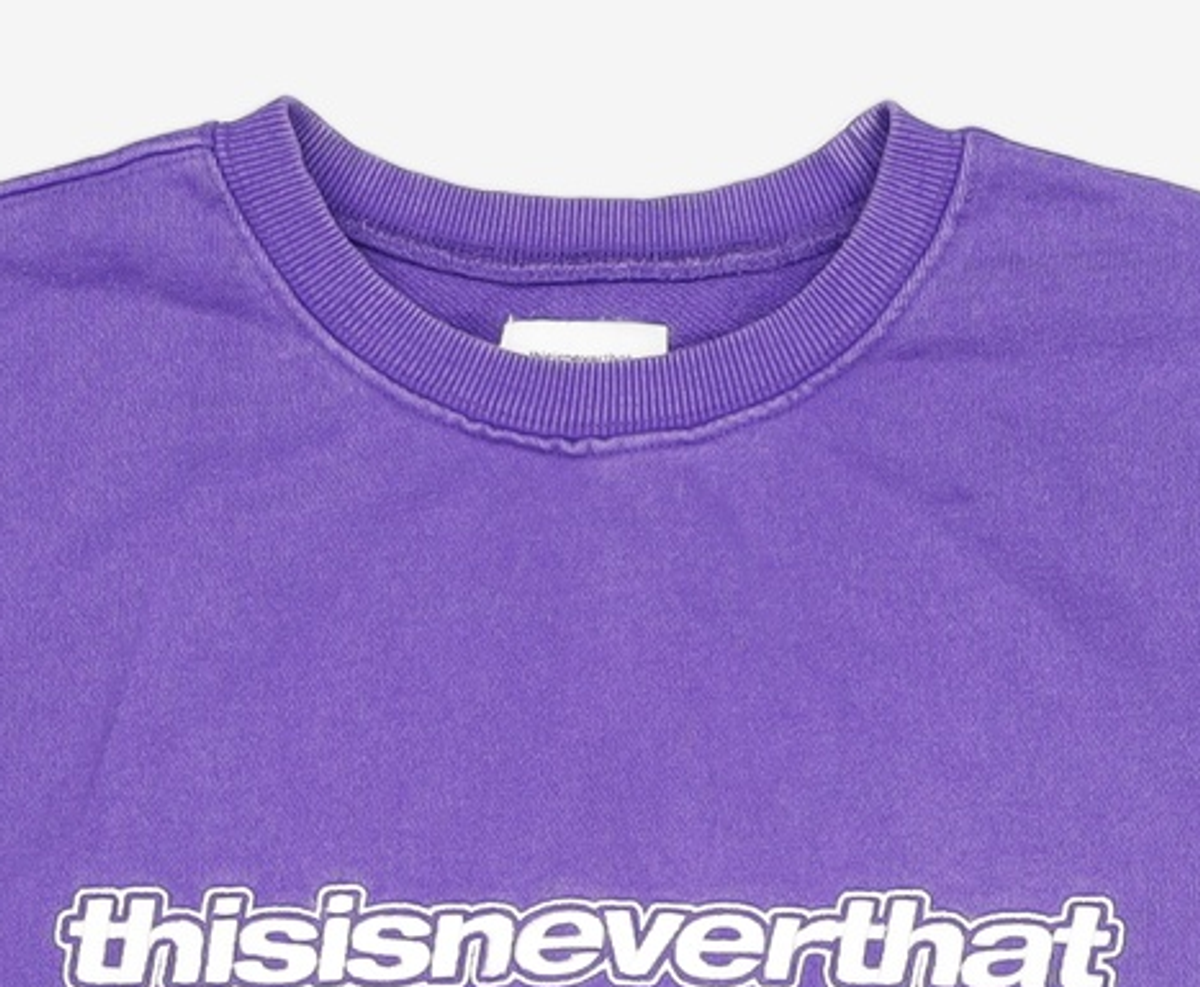 디스이즈네버댓(THISISNEVERTHAT) (SS21) ESP-Logo Crewneck Purple L