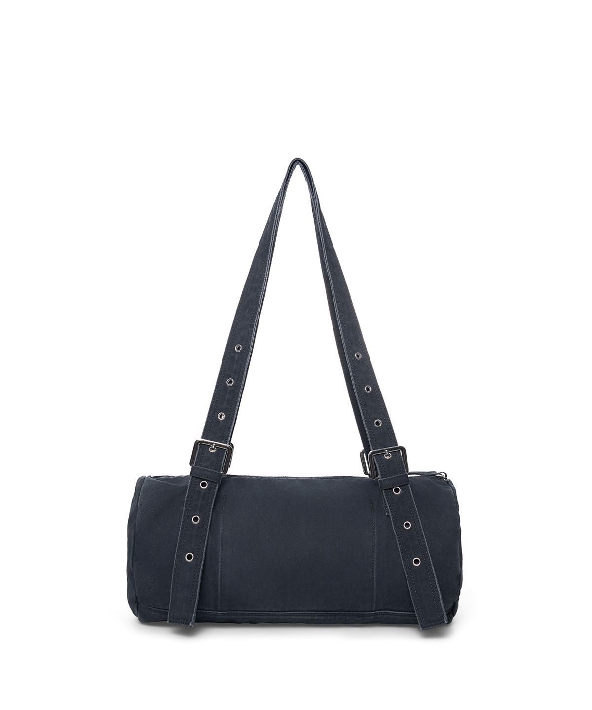 마뗑킴(MATIN KIM) VINTAGE WASHED COTTON DUFFEL BAG IN NAVY