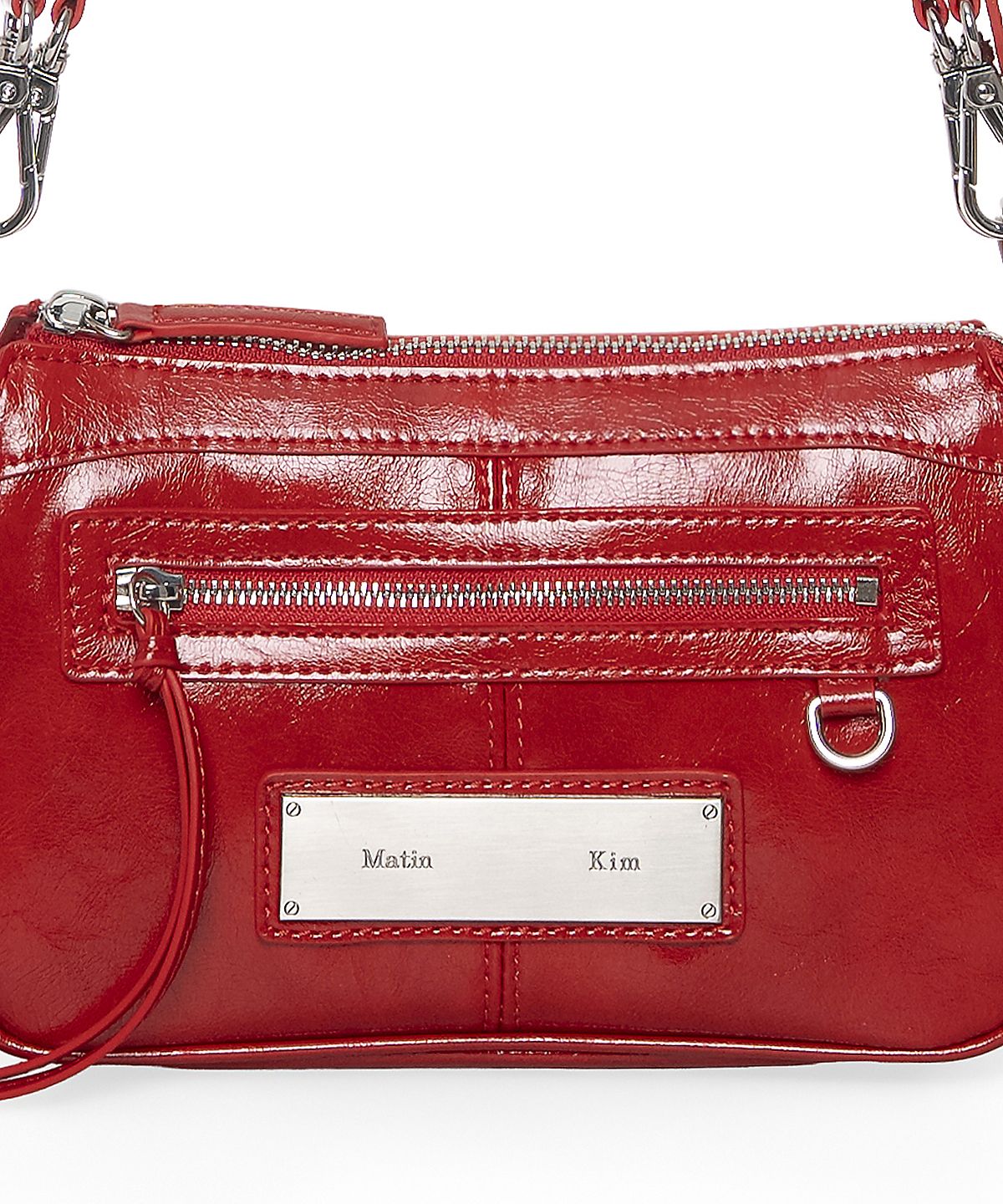 마뗑킴(MATIN KIM) BIKER TWO-WAY MINI BAG IN RED