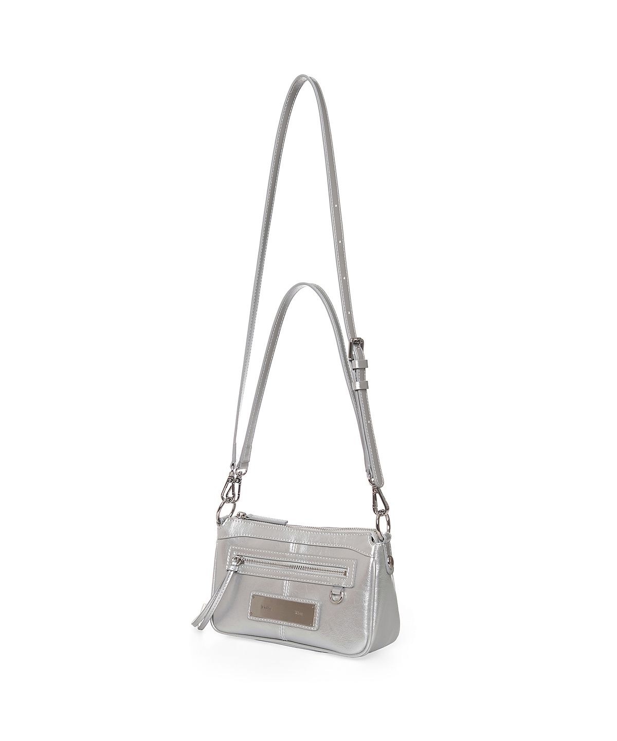 마뗑킴(MATIN KIM) BIKER TWO-WAY MINI BAG IN SILVER
