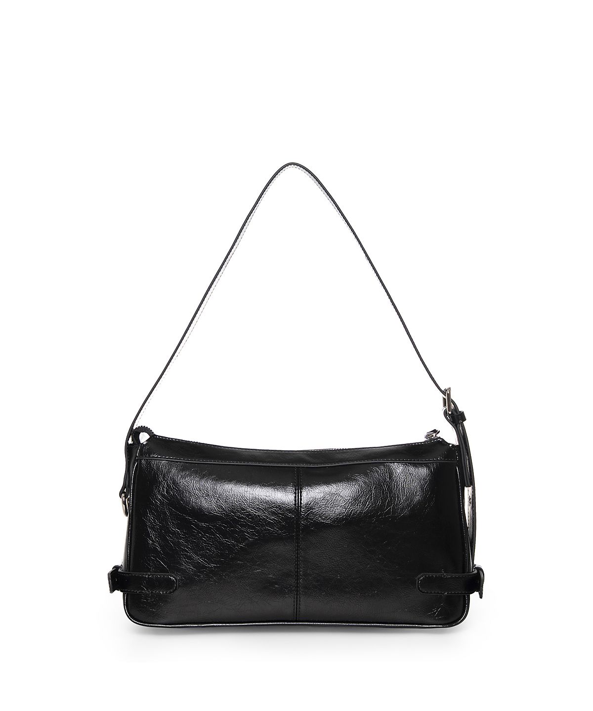 마뗑킴(MATIN KIM) SIDE BUCKLE BIKER SHOULDER BAG IN BLACK
