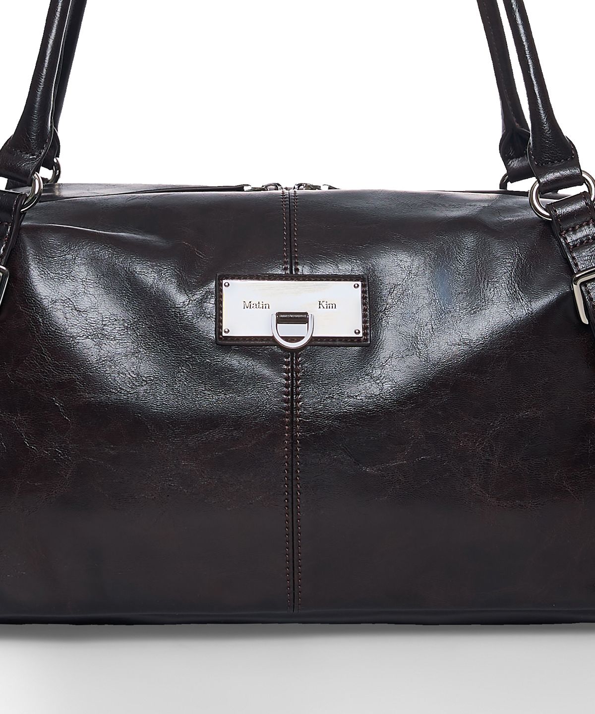 마뗑킴(MATIN KIM) MATIN SOFT FORM BOWLING BAG IN DARK BROWN