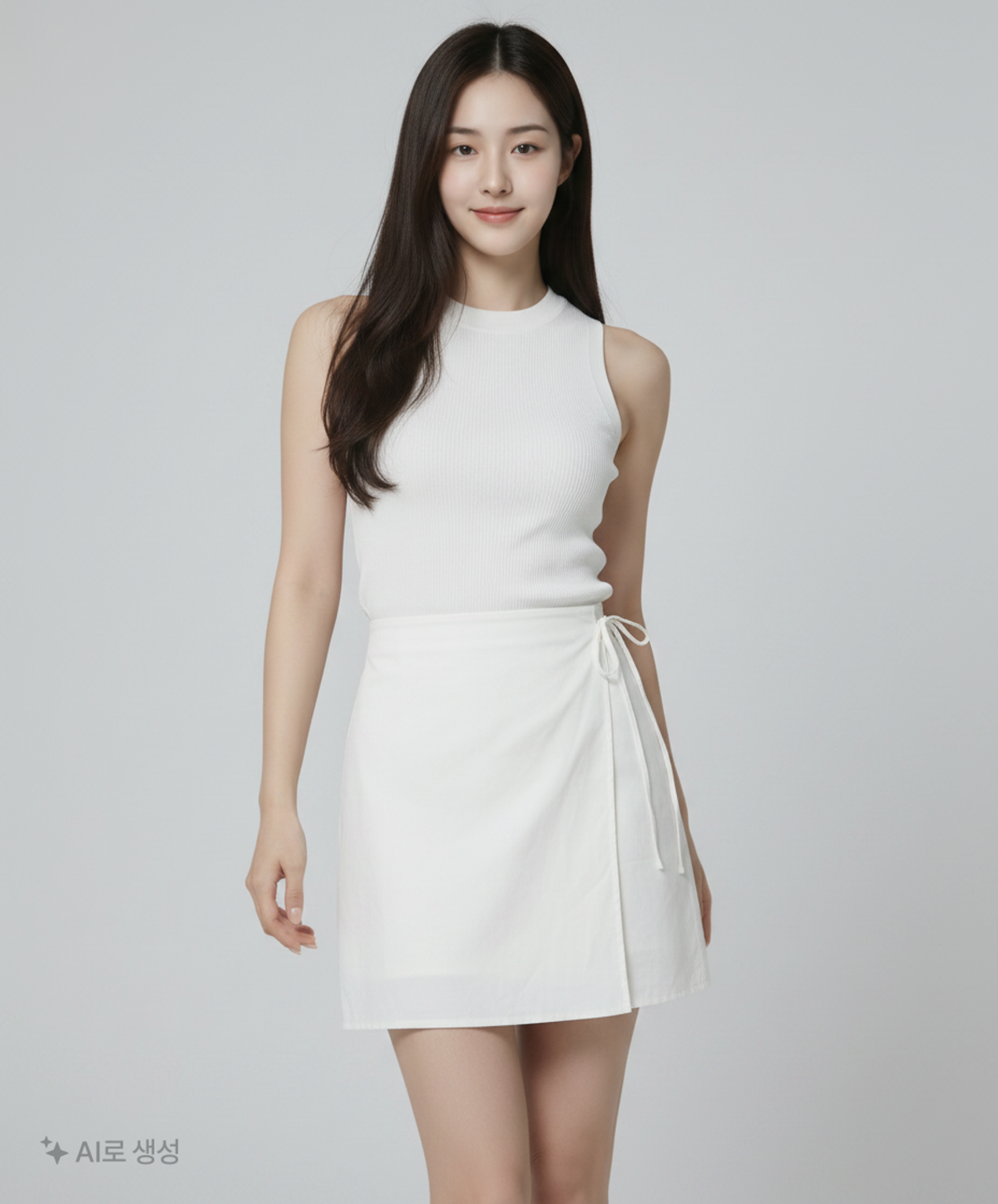 로우클래식(LOW CLASSIC) STRING MIDI SKIRT_OFF WHITE_LC242_SK03OW M