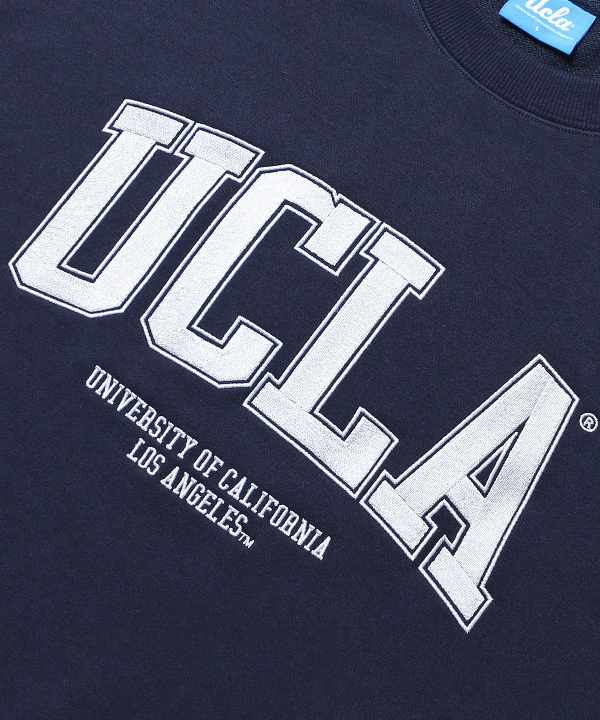 유씨엘에이(UCLA) 남녀공용 멀티 빅 로고 오버핏 스웨트셔츠[NAVY](UCRLTK1)