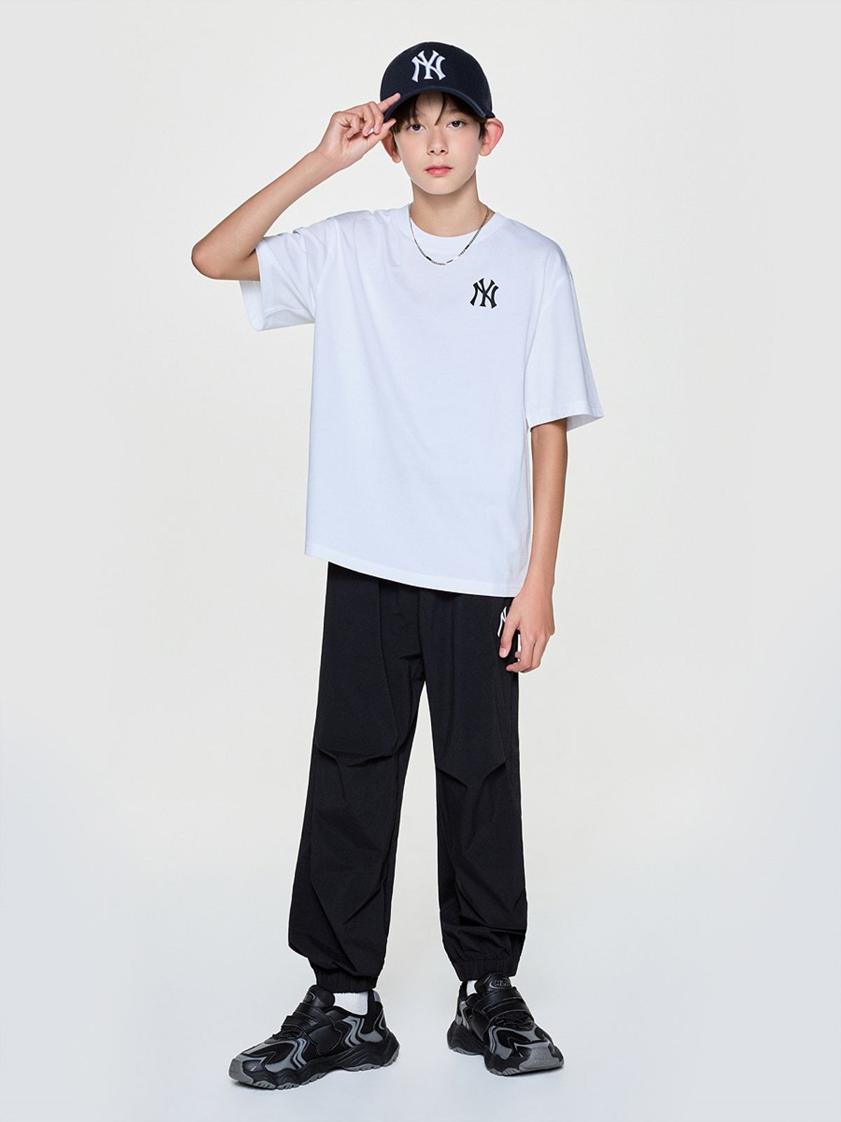 엠엘비 키즈(MLB KIDS) 베이직 우븐 맨투맨 3P 세트 NY (Black)