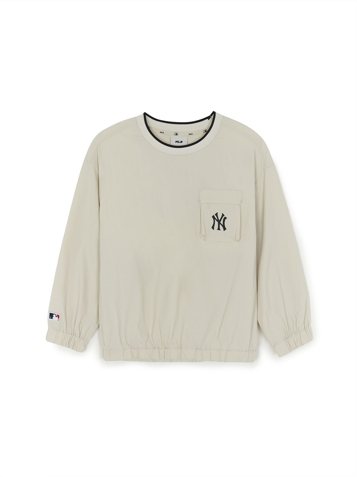 엠엘비 키즈(MLB KIDS) 베이직 우븐 맨투맨 3P 세트 NY (Mg.Cream)