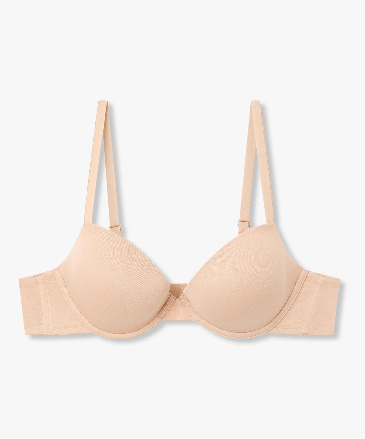 엠포리오 아르마니 언더웨어(EMPORIO ARMANI UNDERWEAR) 여성 메탈릭 트림 리무버블 푸쉬업 브라_내추럴 0826385503