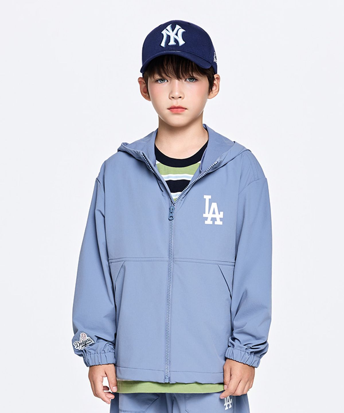 엠엘비 키즈(MLB KIDS) 스포티브 팀로고 바람막이 LA (L.Indigo)