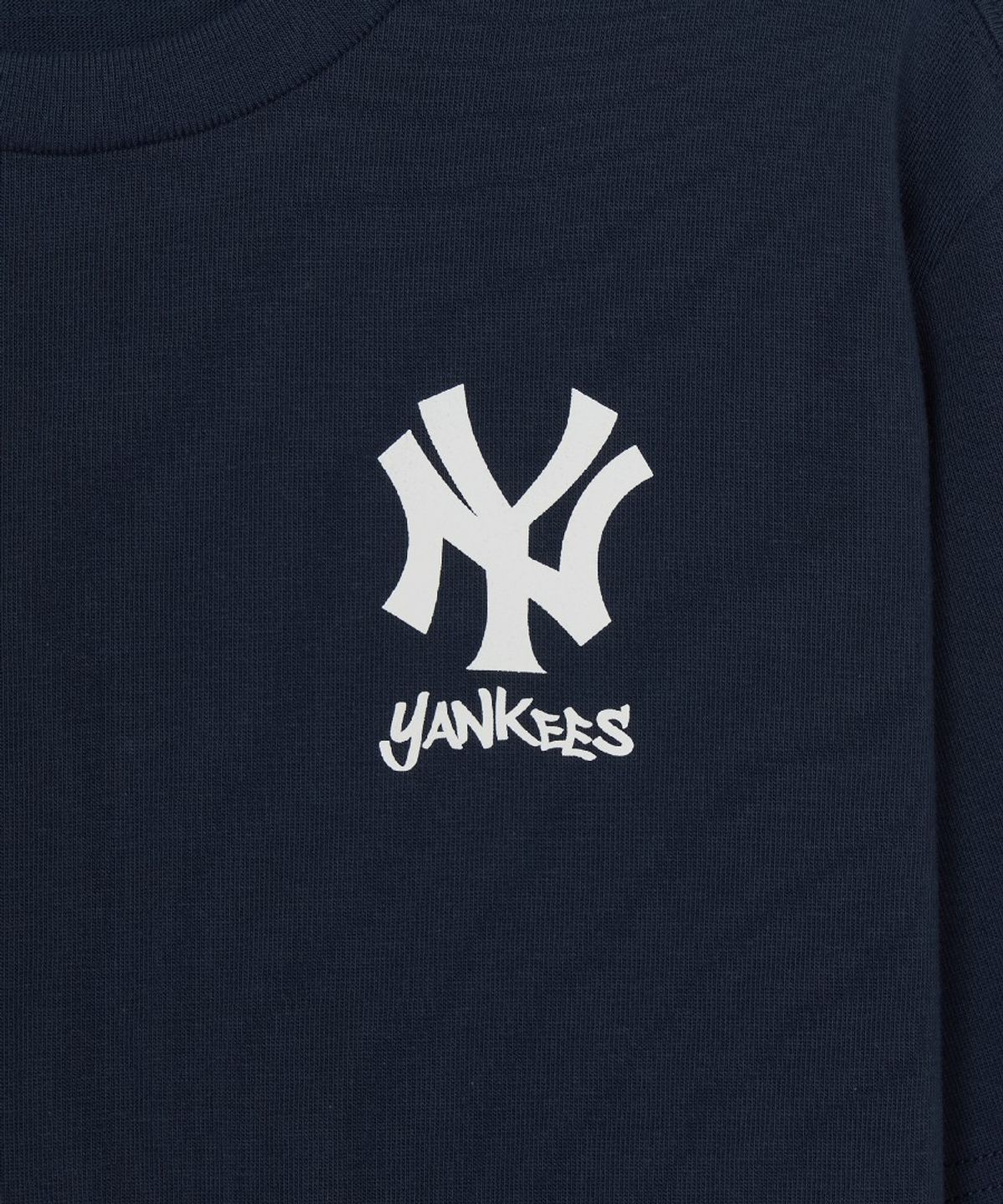 엠엘비 키즈(MLB KIDS) 스트릿 스트라이프 레이어드 티셔츠 NY (Navy)