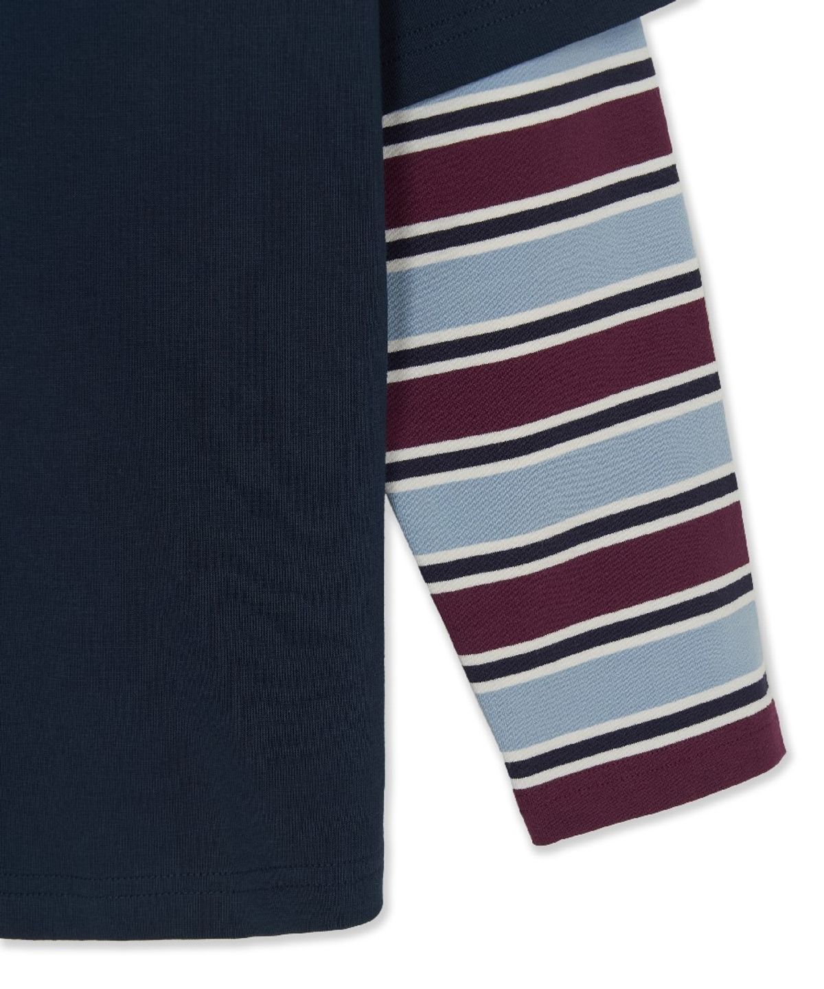 엠엘비 키즈(MLB KIDS) 스트릿 스트라이프 레이어드 티셔츠 NY (Navy)