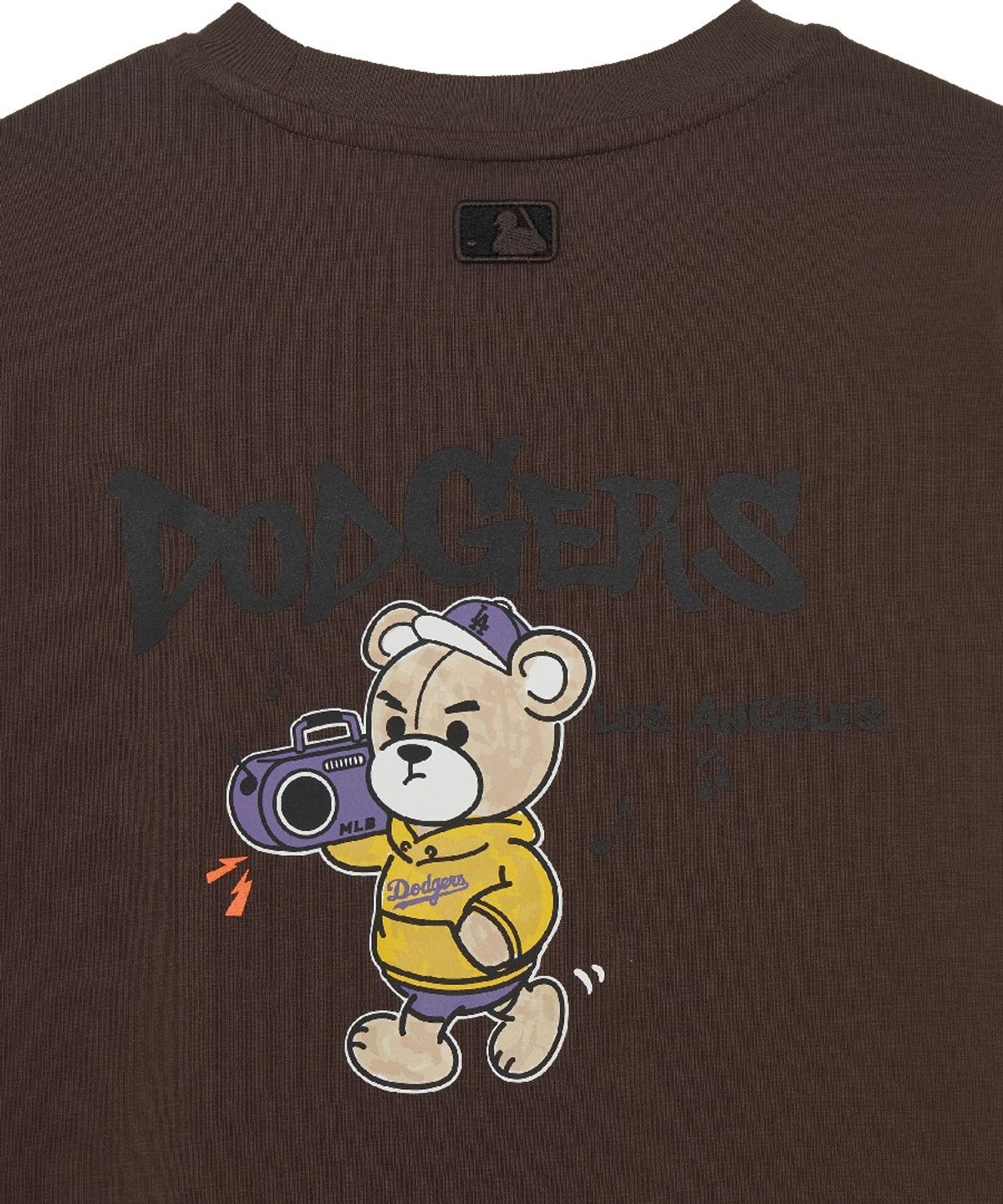 엠엘비 키즈(MLB KIDS) 스트릿 스트라이프 레이어드 티셔츠 LA (Brown)