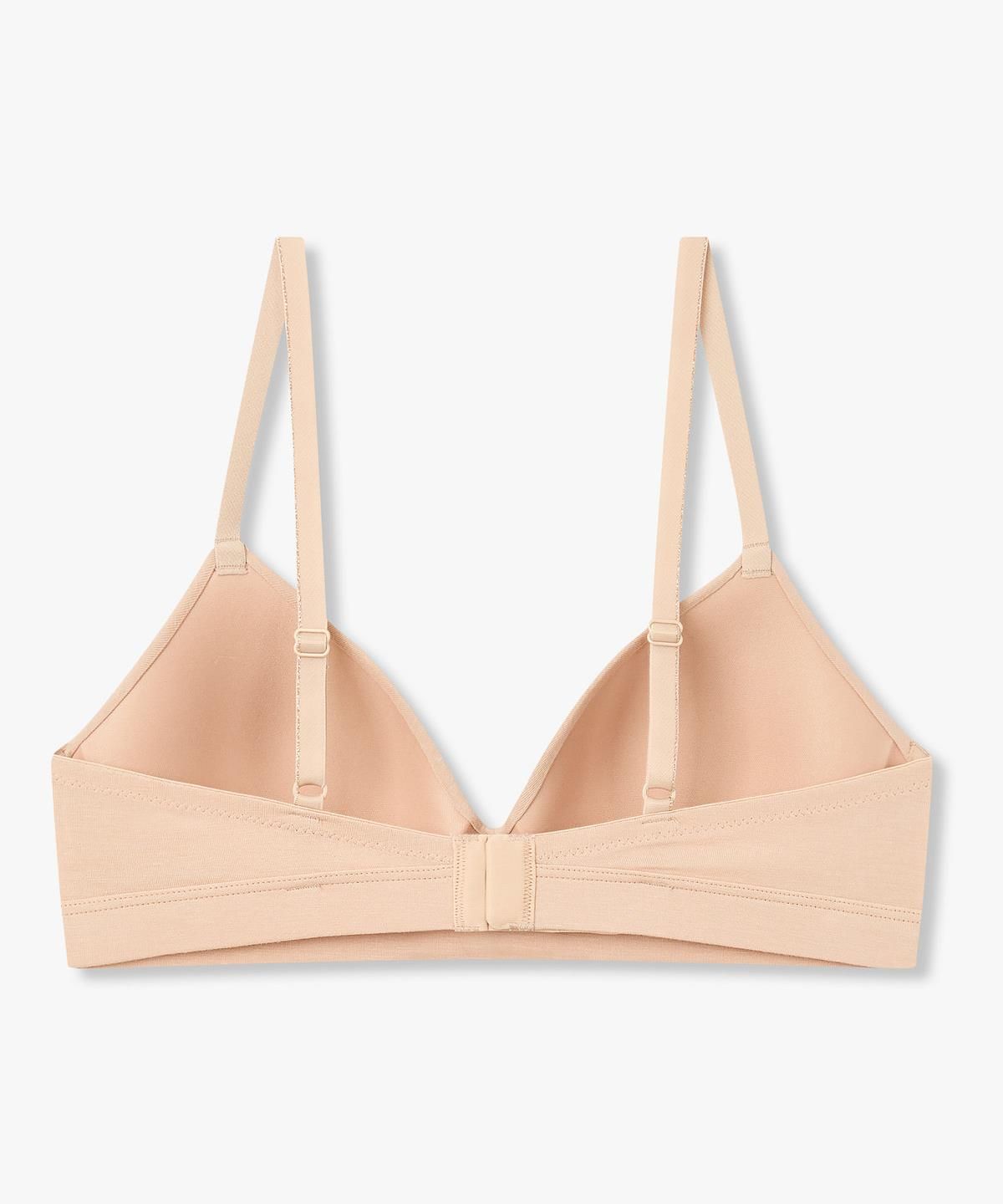 엠포리오 아르마니 언더웨어(EMPORIO ARMANI UNDERWEAR) 여성 메탈릭 트림 핫픽스 로고 브라렛 브라_내추럴 0826381503