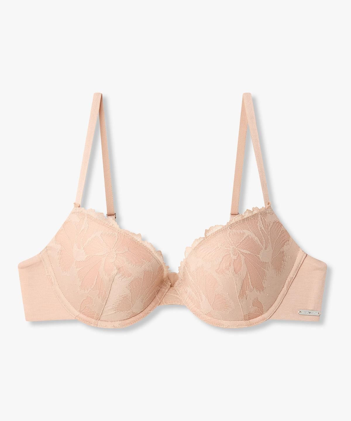 엠포리오 아르마니 언더웨어(EMPORIO ARMANI UNDERWEAR) 여성 레이스 패치 푸쉬업 브라_내추럴 0826385524