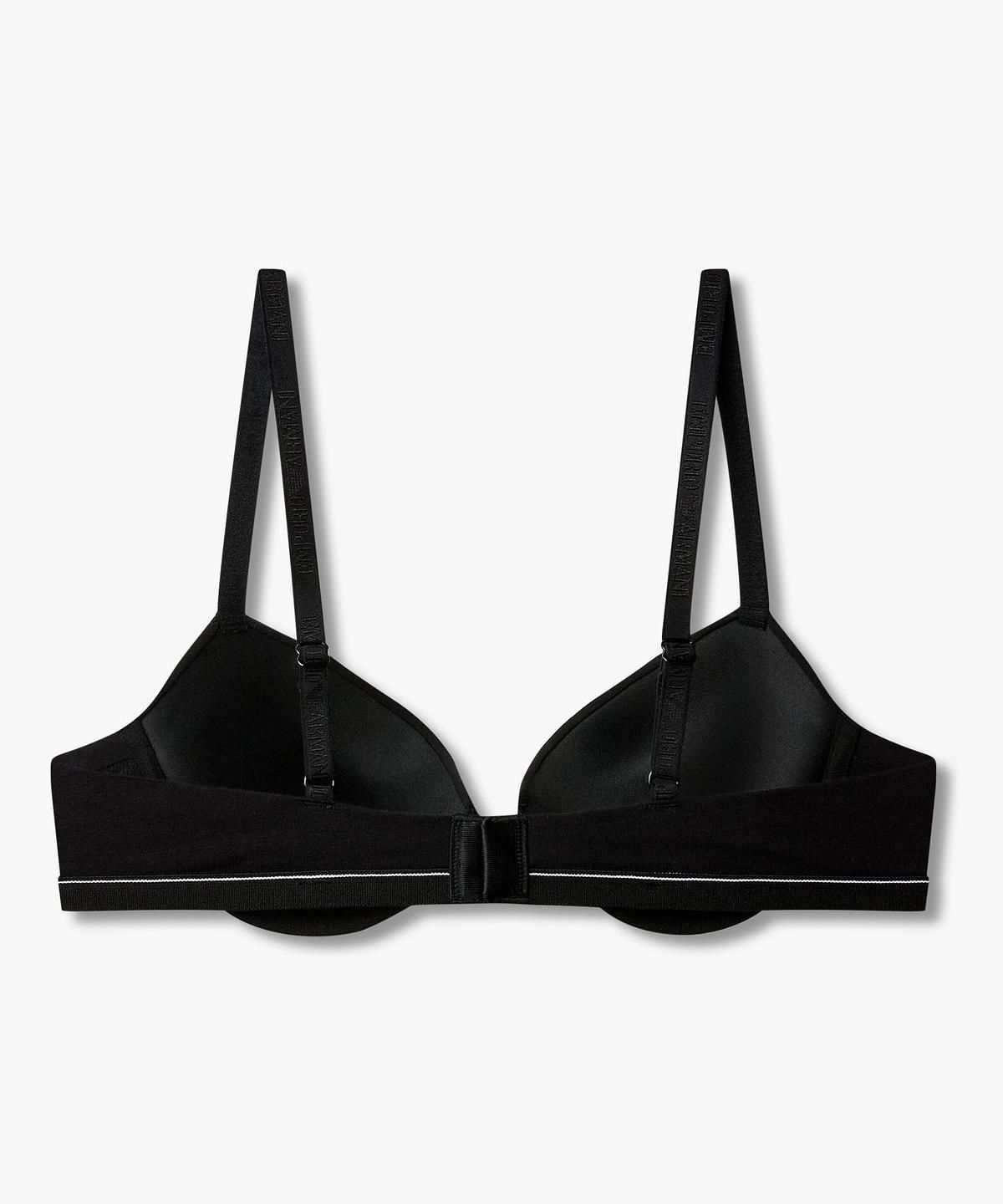 엠포리오 아르마니 언더웨어(EMPORIO ARMANI UNDERWEAR) 여성 이글 로고 푸쉬업 브라_블랙 0826385523