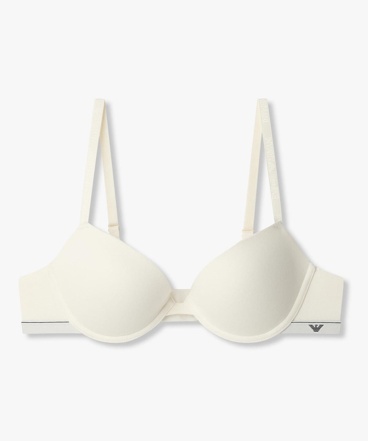 엠포리오 아르마니 언더웨어(EMPORIO ARMANI UNDERWEAR) 여성 이글 로고 푸쉬업 브라_화이트 0826385521